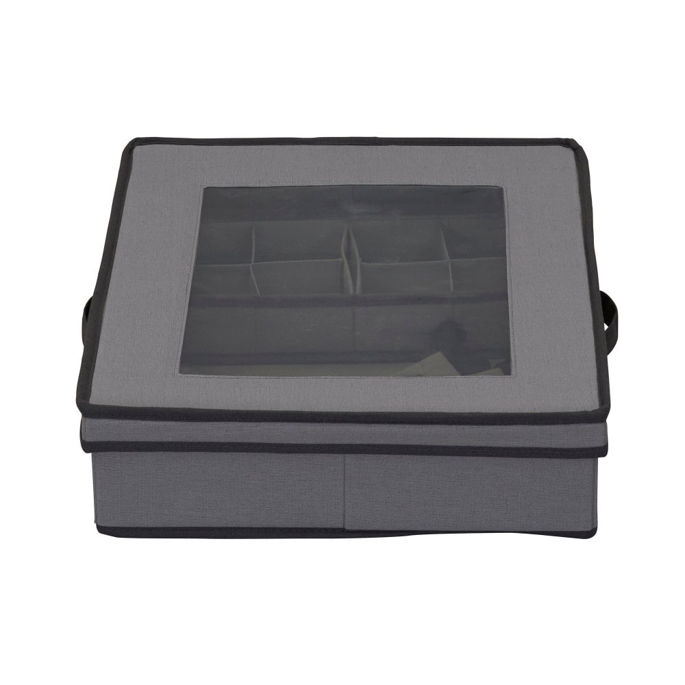 Household Essentials 19" Gray Tabletop Storage Box