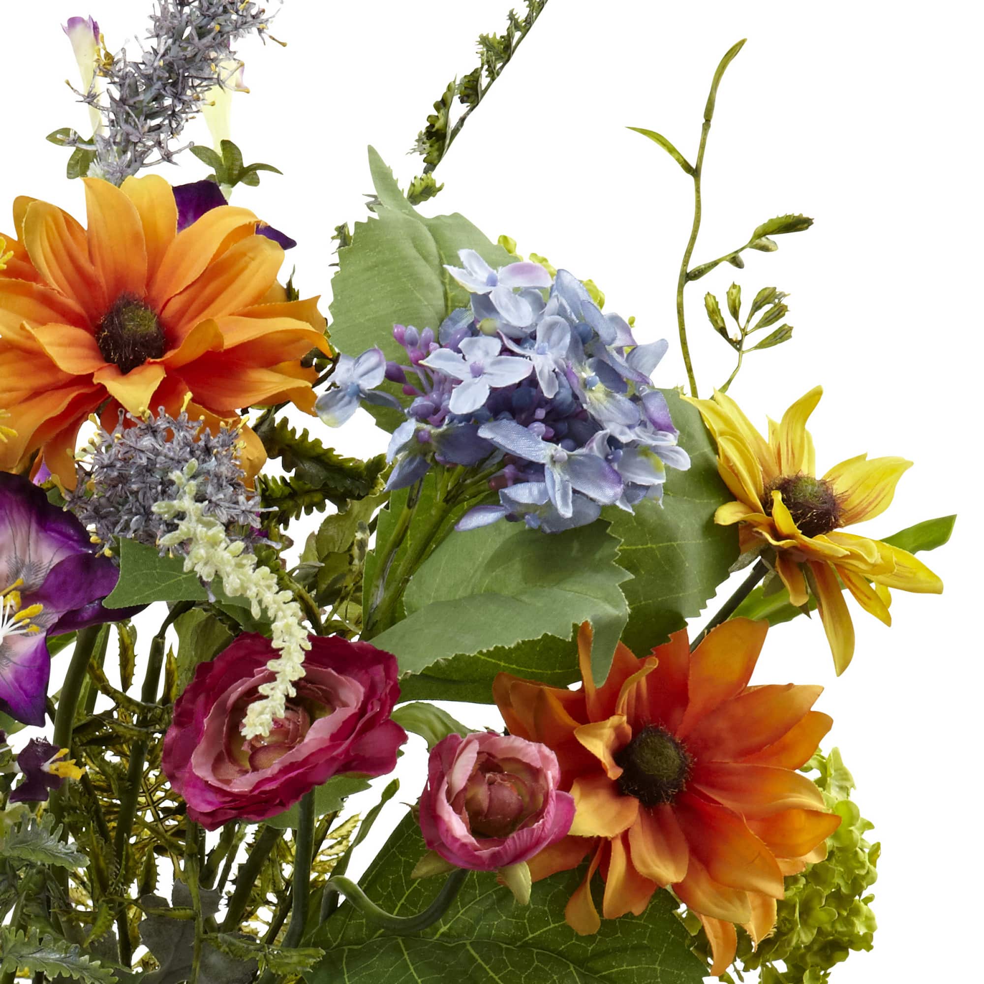 24&#x22; Spring Garden Floral Arrangement with Glass Vase