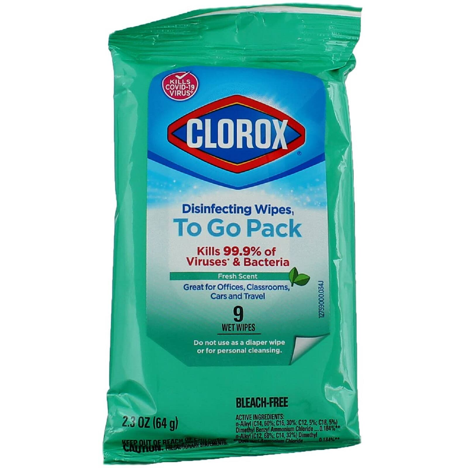 Clorox® Fresh Scent Disinfecting Wipes To Go Pack