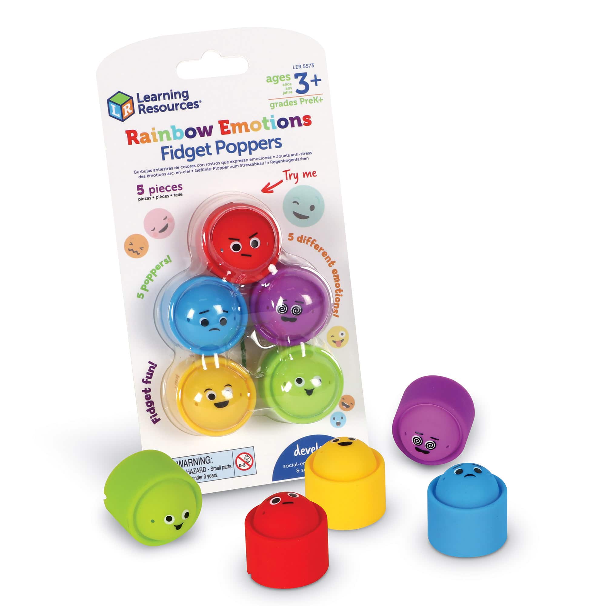 Learning Resources Rainbow Emotion Poppers
