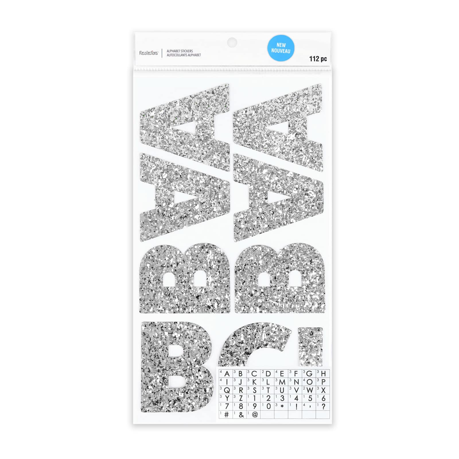 Silver Chunky Glitter Alphabet Stickers by Recollections™ | Letters ...