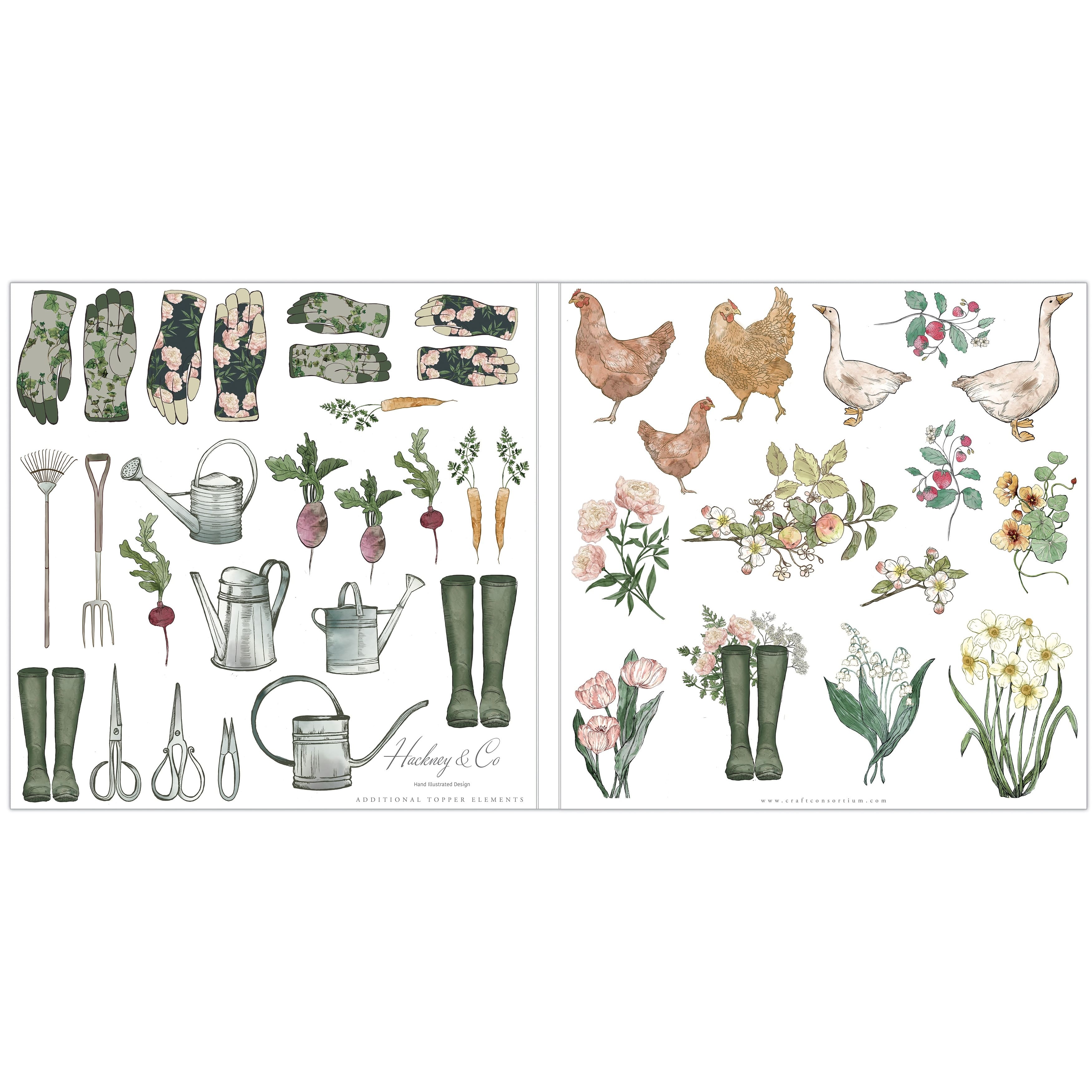 Craft Consortium Double-Sided Paper Pad 12" x 12" 40 ct. Gardeners Delight