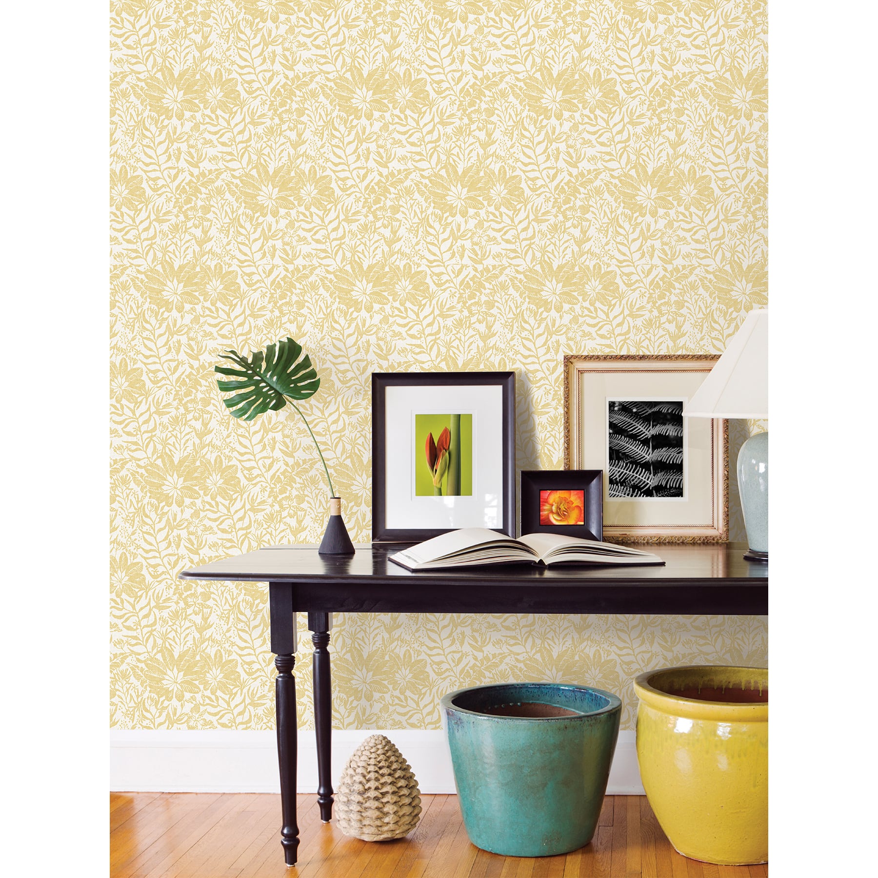 NuWallpaper Yellow Foliole Peel &#x26; Stick Wallpaper