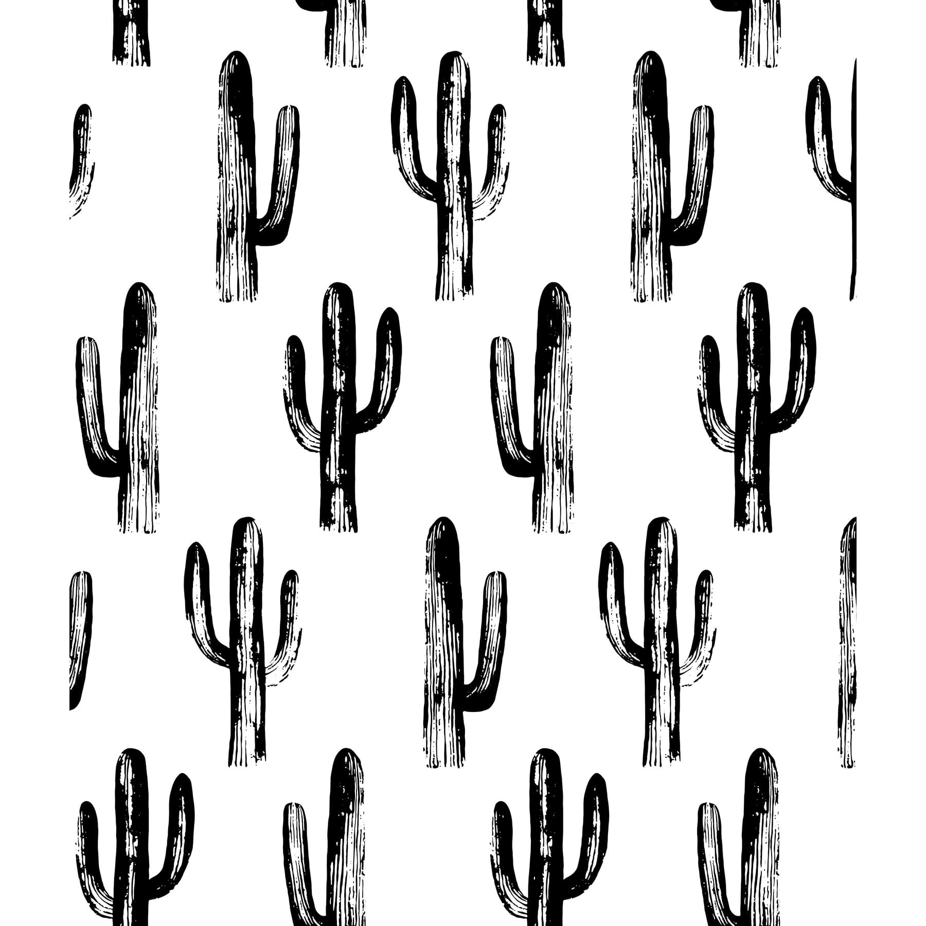 RoomMates Black &#x26; White Cactus Tapestry