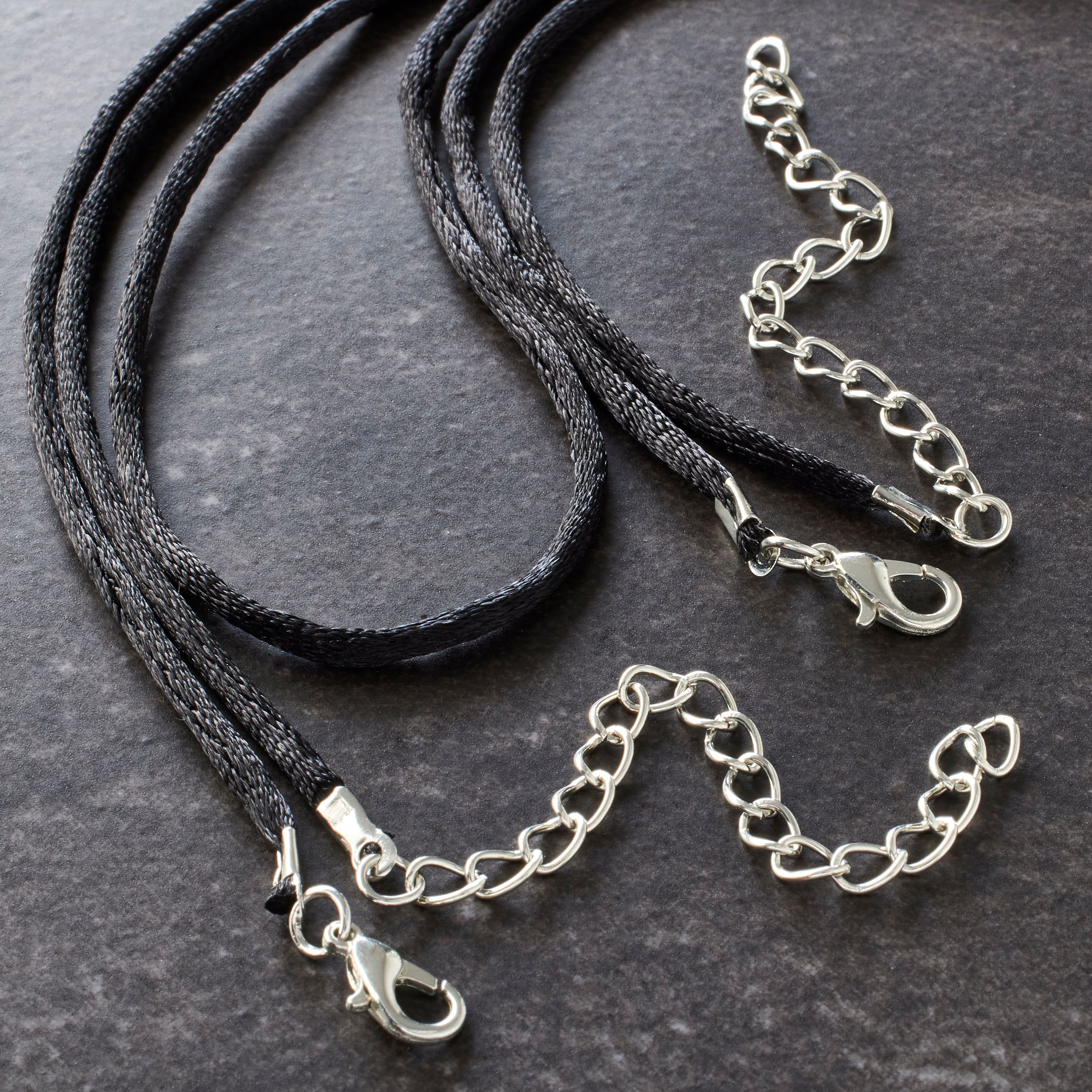 Bead Landing Black Nylon Cording Necklace - Each