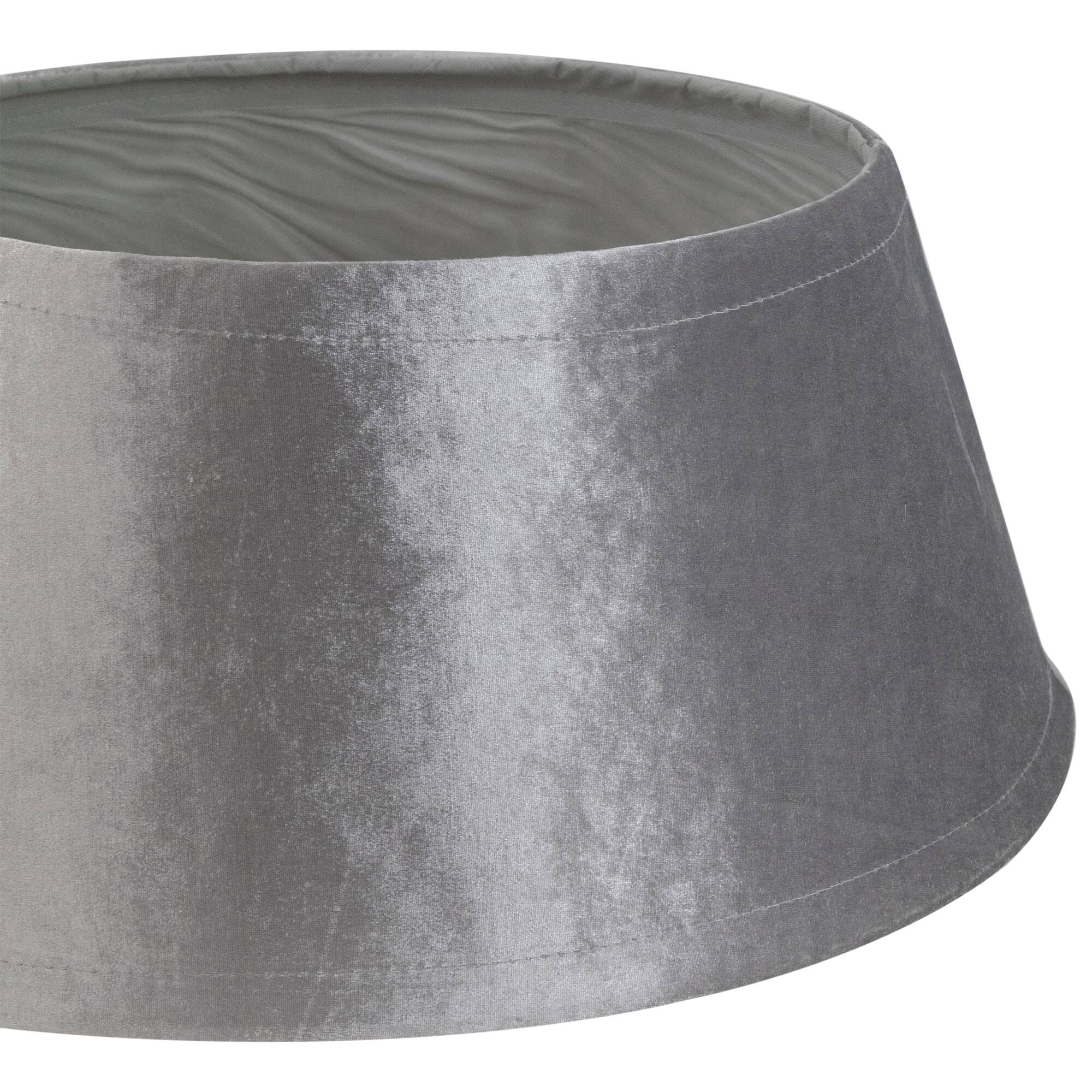 22" Silver Velvet Christmas Tree Collar