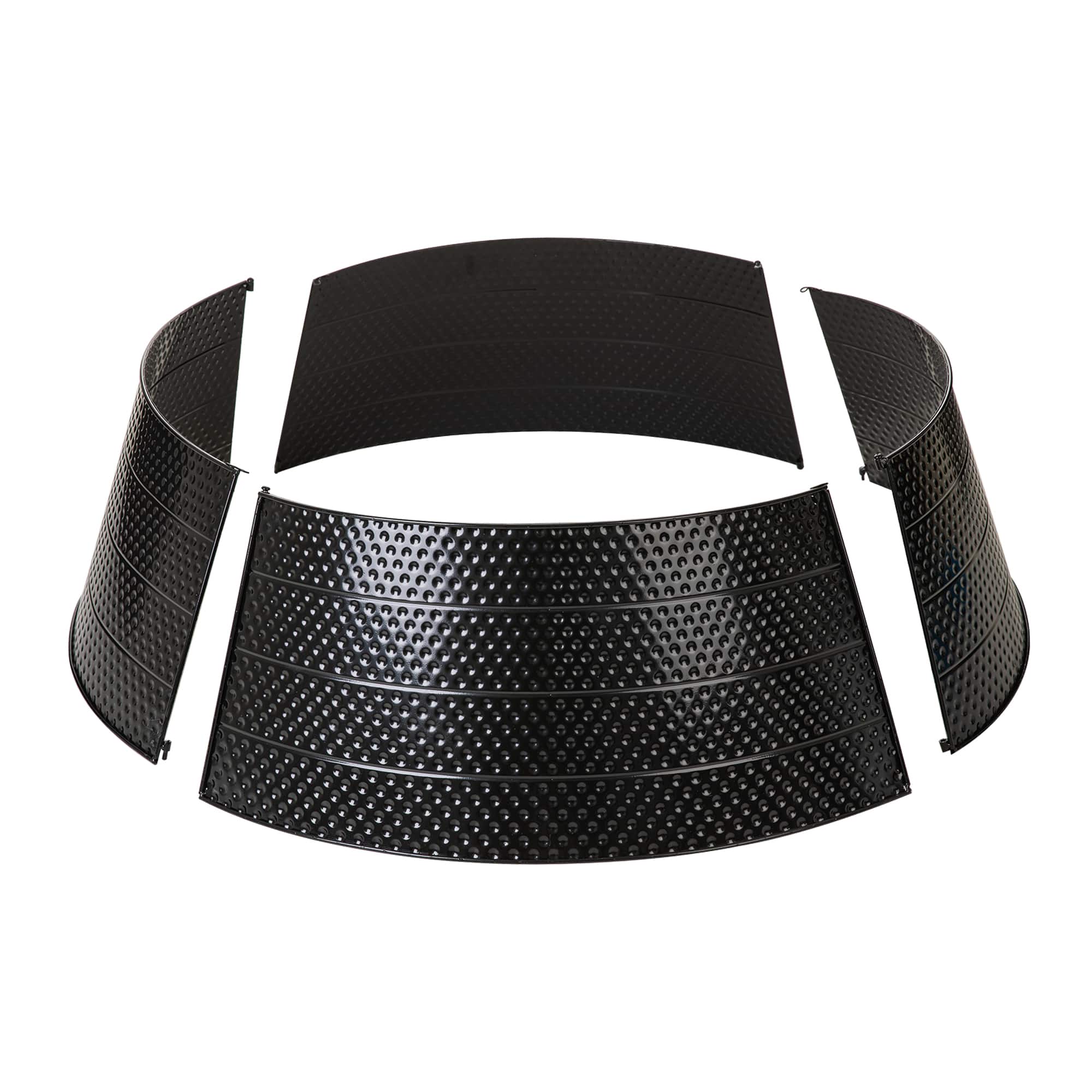 Glitzhome&#xAE; 40.5&#x22; Christmas Black Hammered Metal Tree Collar