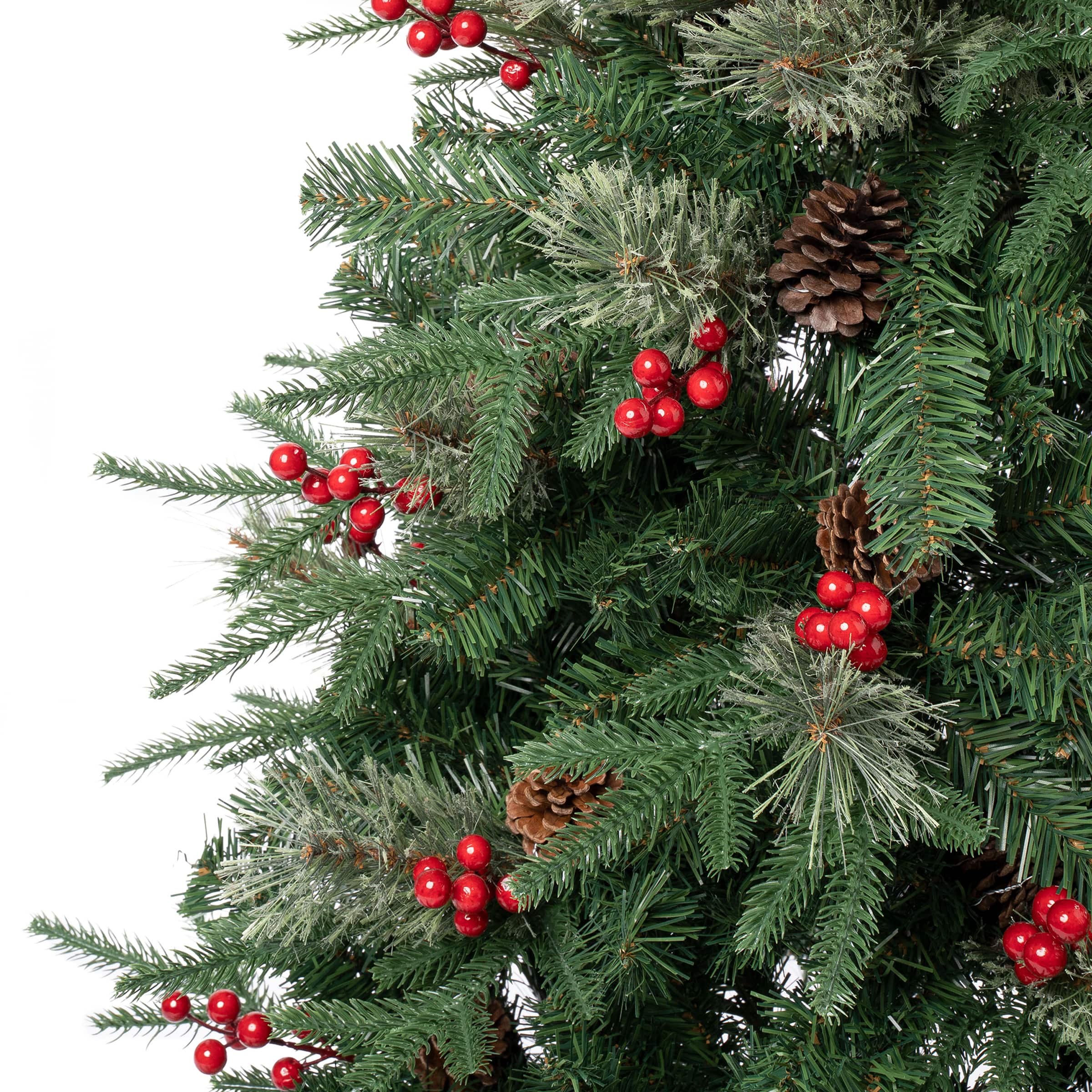 6ft. Unlit Feel Real® Duxbury Pine Mixed Slim Hinged Artificial Christmas Tree