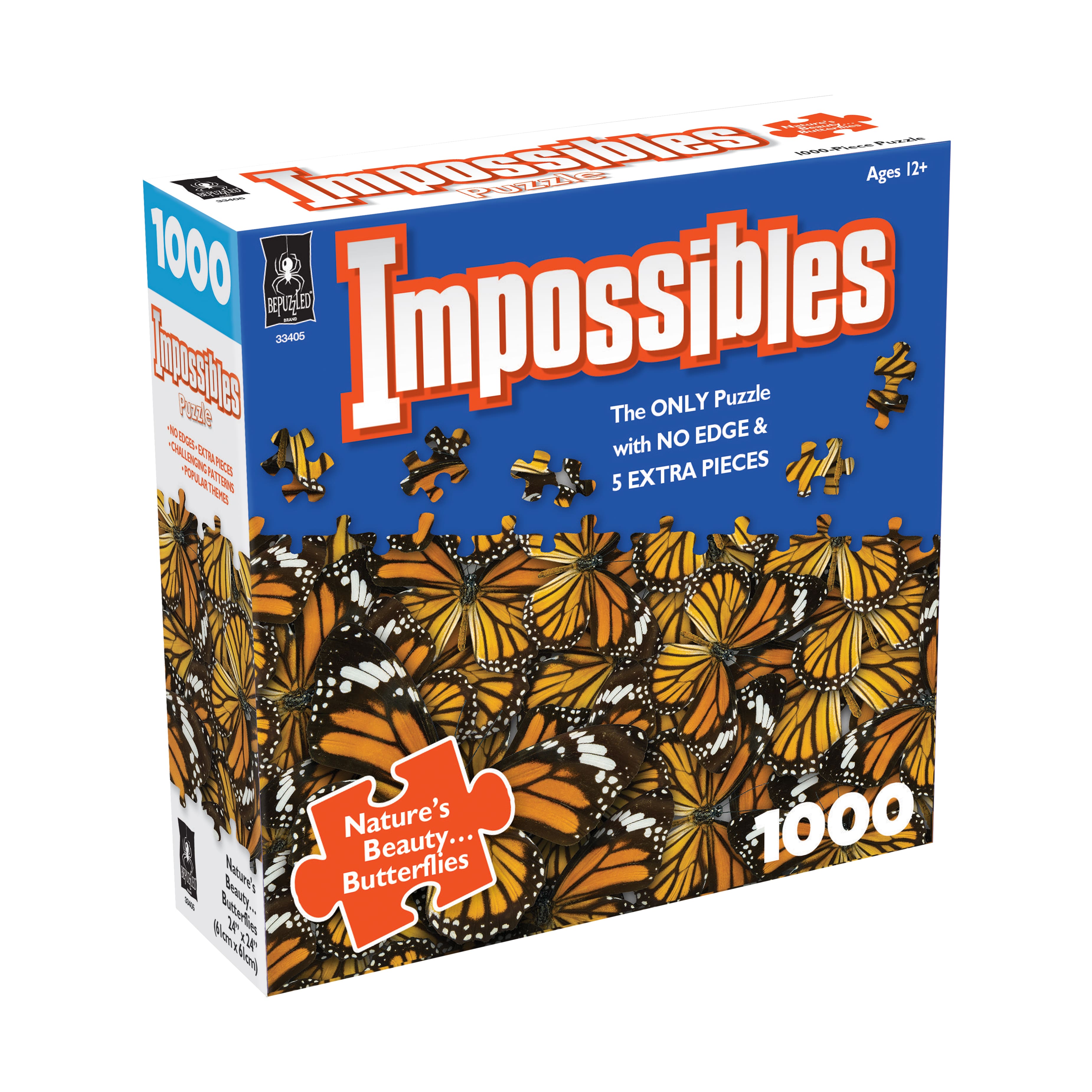 Impossibles Puzzle - Nature&#x27;s Beauty... Butterflies: 1000 Pcs