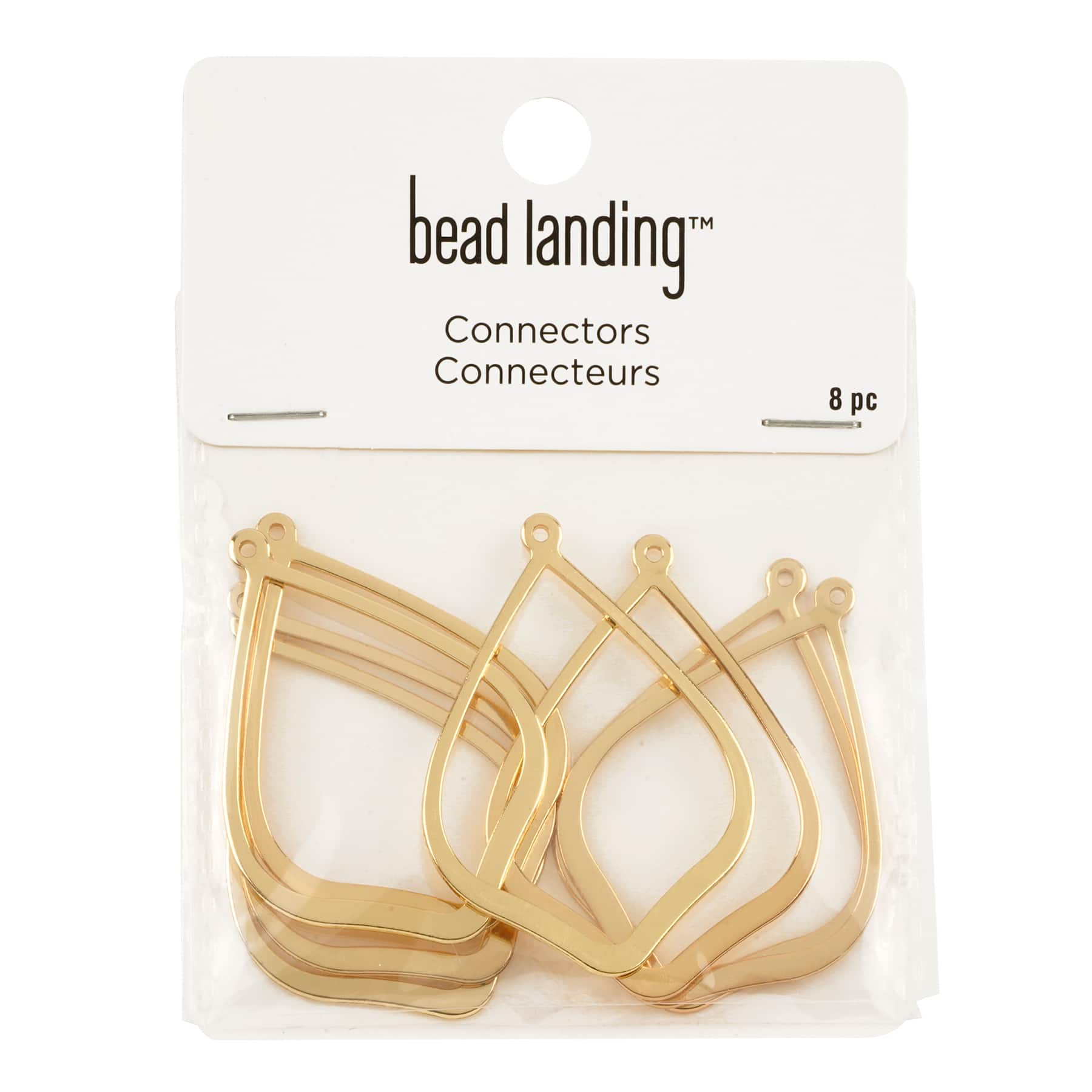 12 Packs: 8 ct. (96 total) Pear-Shaped Dangle Connectors by Bead Landing™