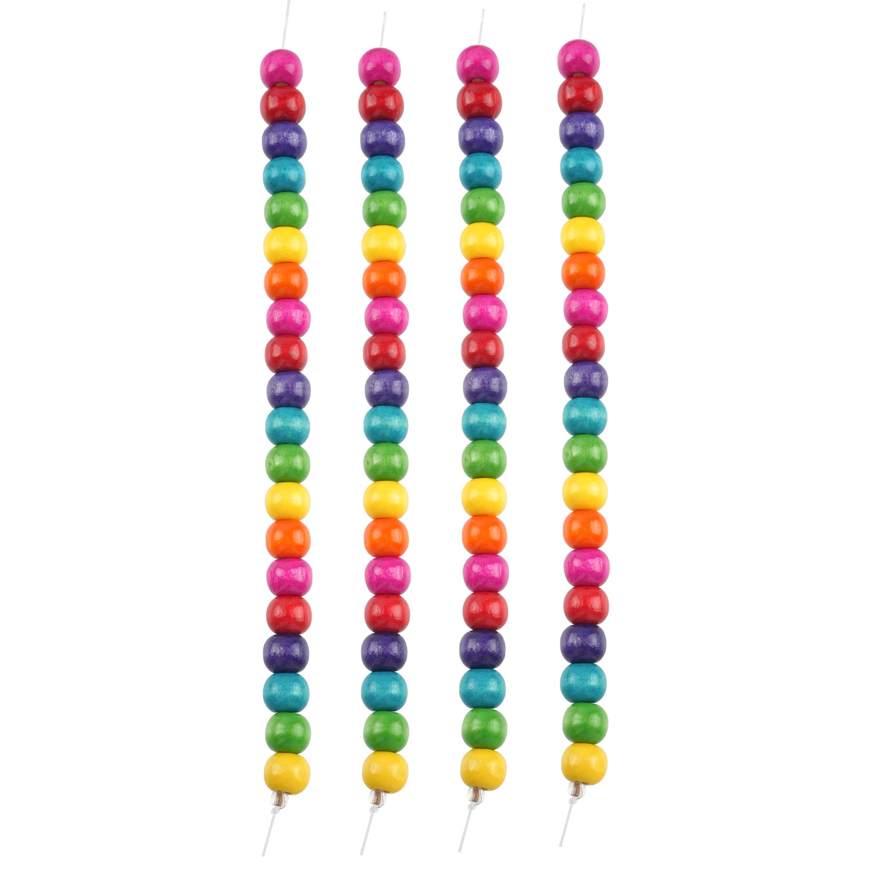 Multicolored Wood Rondelle Beads, 10mm by Bead Landing&#x2122;