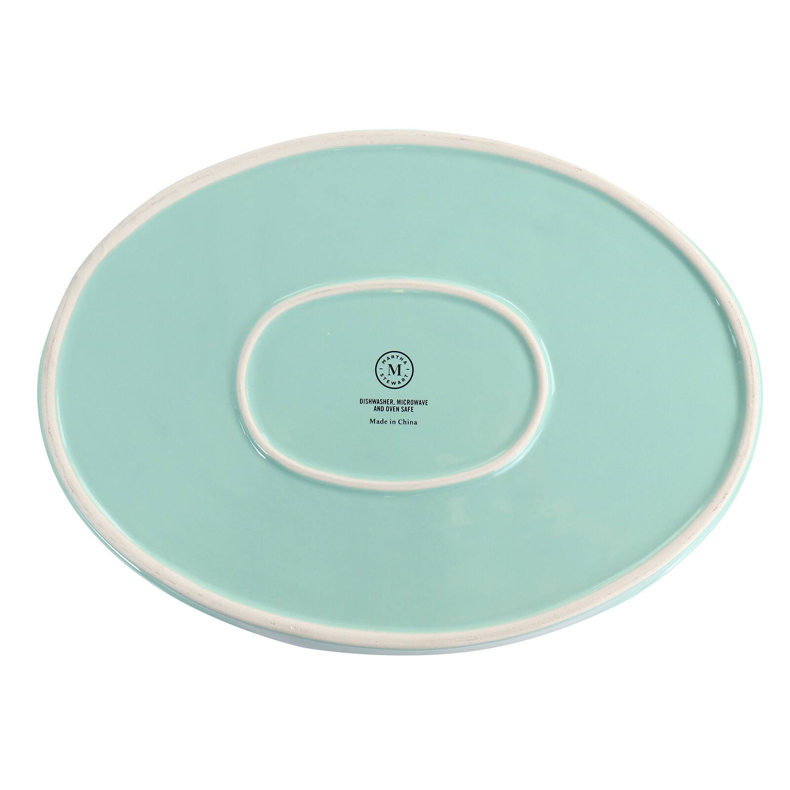 Martha Stewart 13&#x22; Mint Ceramic Oval Baker