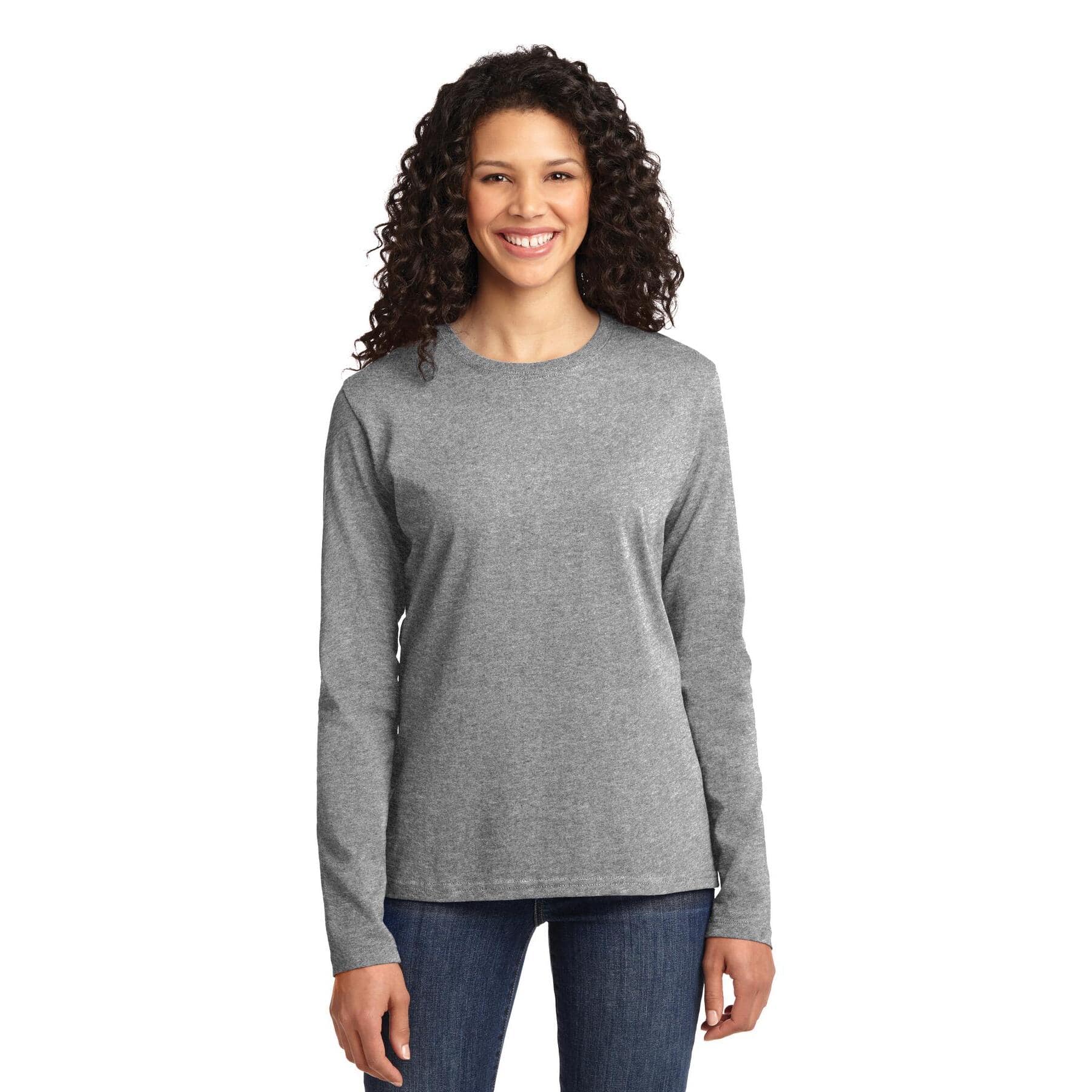 Port & Company® Core Cotton Neutrals Long Sleeve Ladies T-Shirt