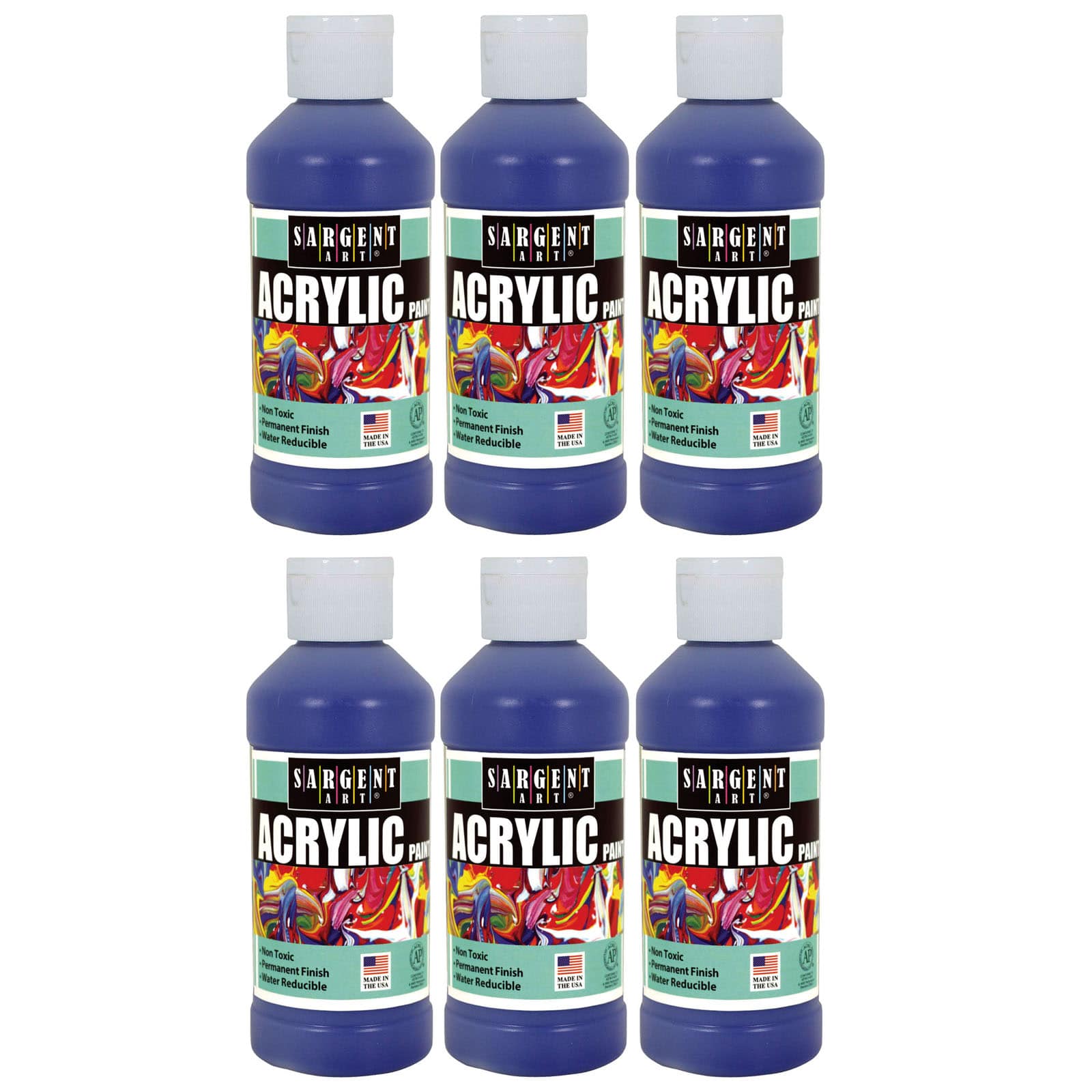 4 Packs: 6 ct. (24 total) Sargent Art&#xAE; Acrylic Paint, 8oz.