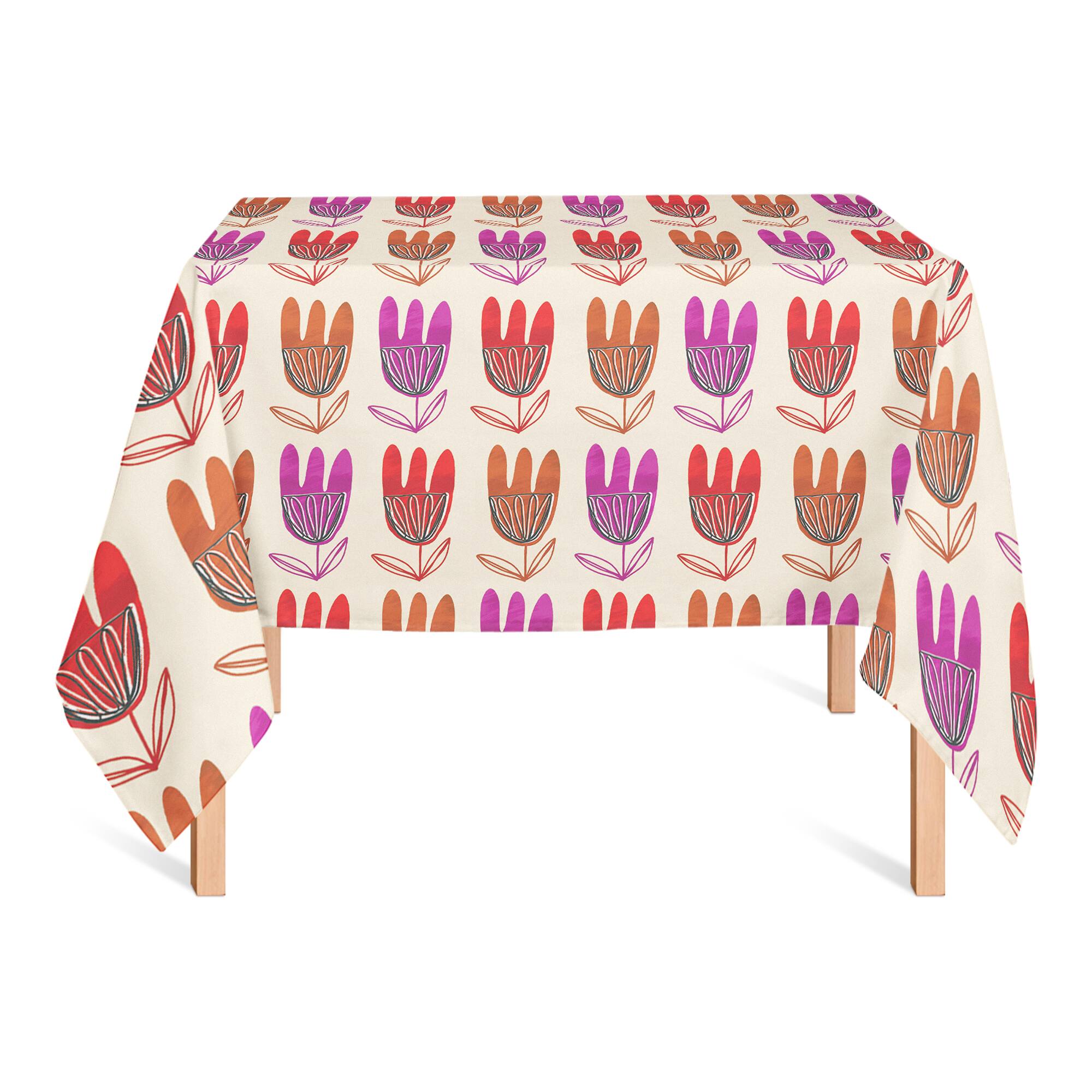 Modern Floral Pattern Tablecloth