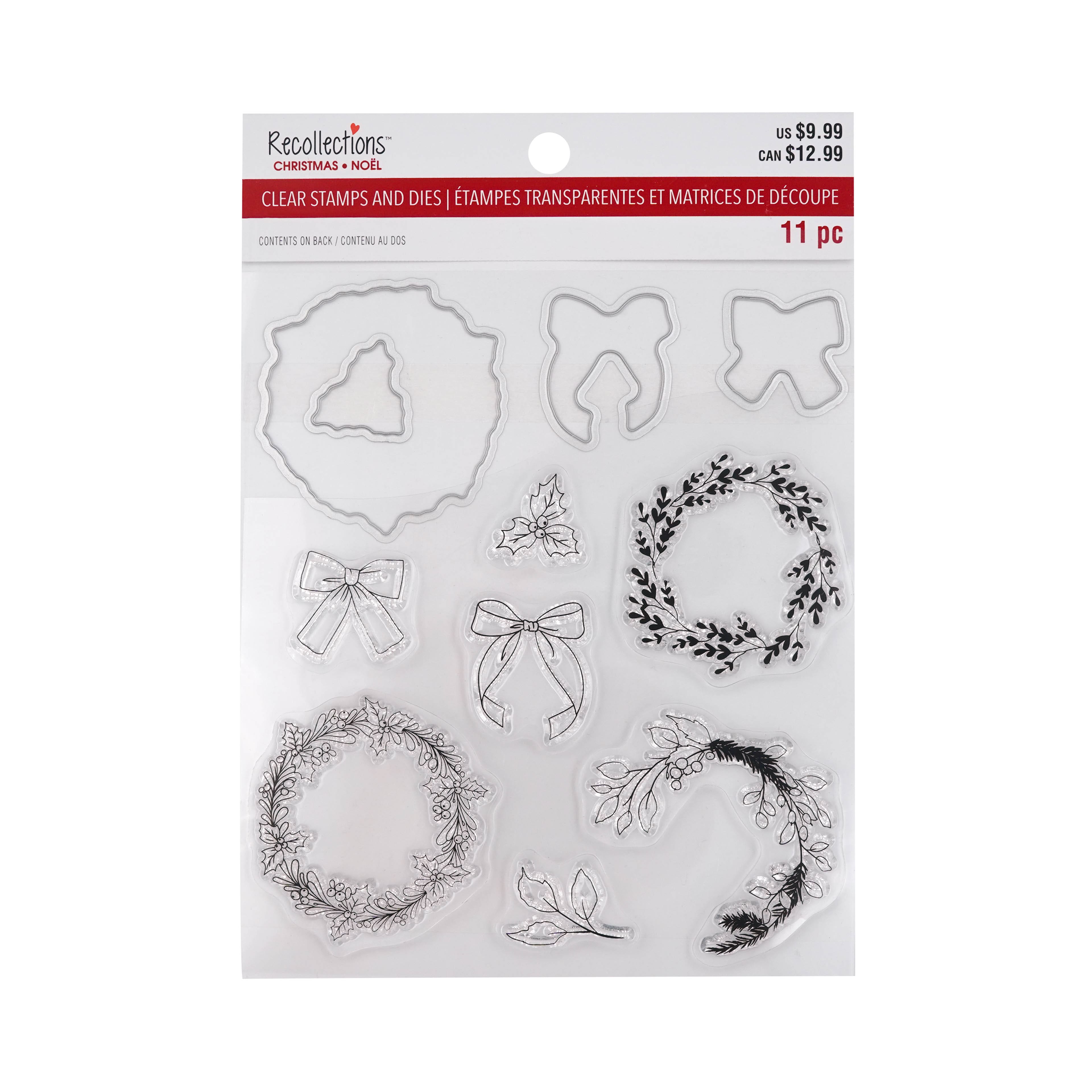 Wreath Clear Stamp &#x26; Die Set by Recollections&#x2122;