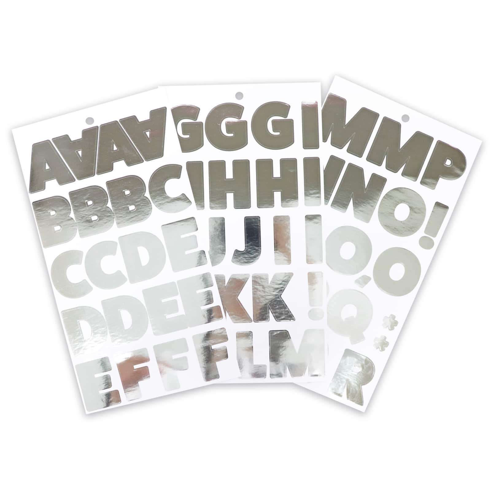Silver Foil Bold Vinyl Alphabet Sticker Sheets by Recollections™