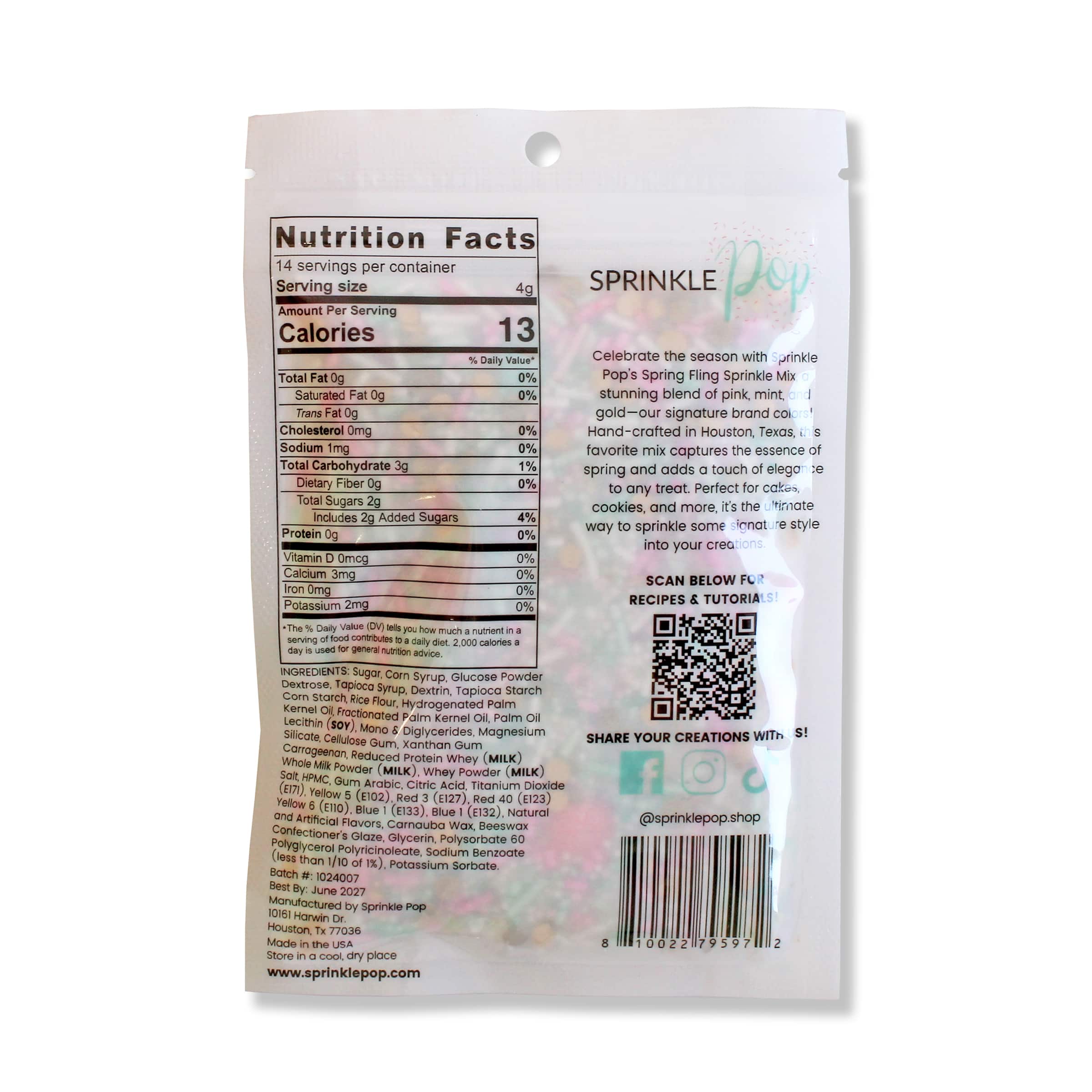 Sprinkle Pop 2oz. Spring Fling Sprinkle Mix