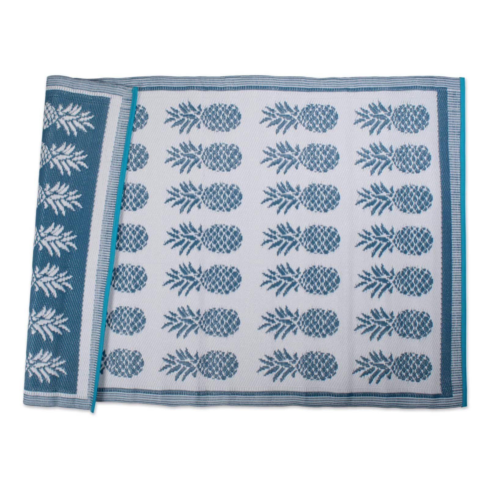 DII&#xAE; Blue Pineapple Outdoor Rug, 4ft. x 6ft.