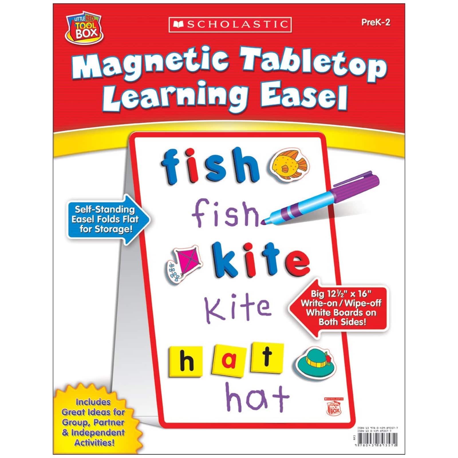 Scholastic® Little Red Tool Box Magnetic Tabletop Learning Easels, 2ct.