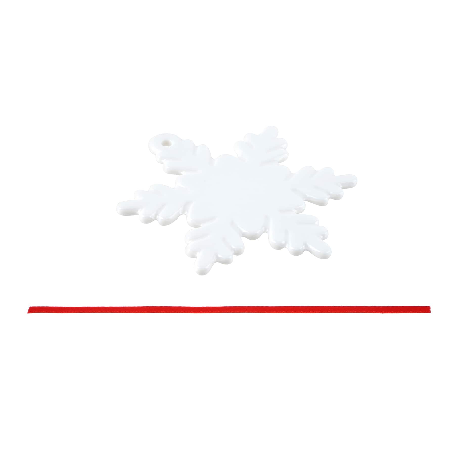 3.75&#x22; Snowflake Ceramic Sublimation Ornaments, 3ct. by Make Market&#xAE;