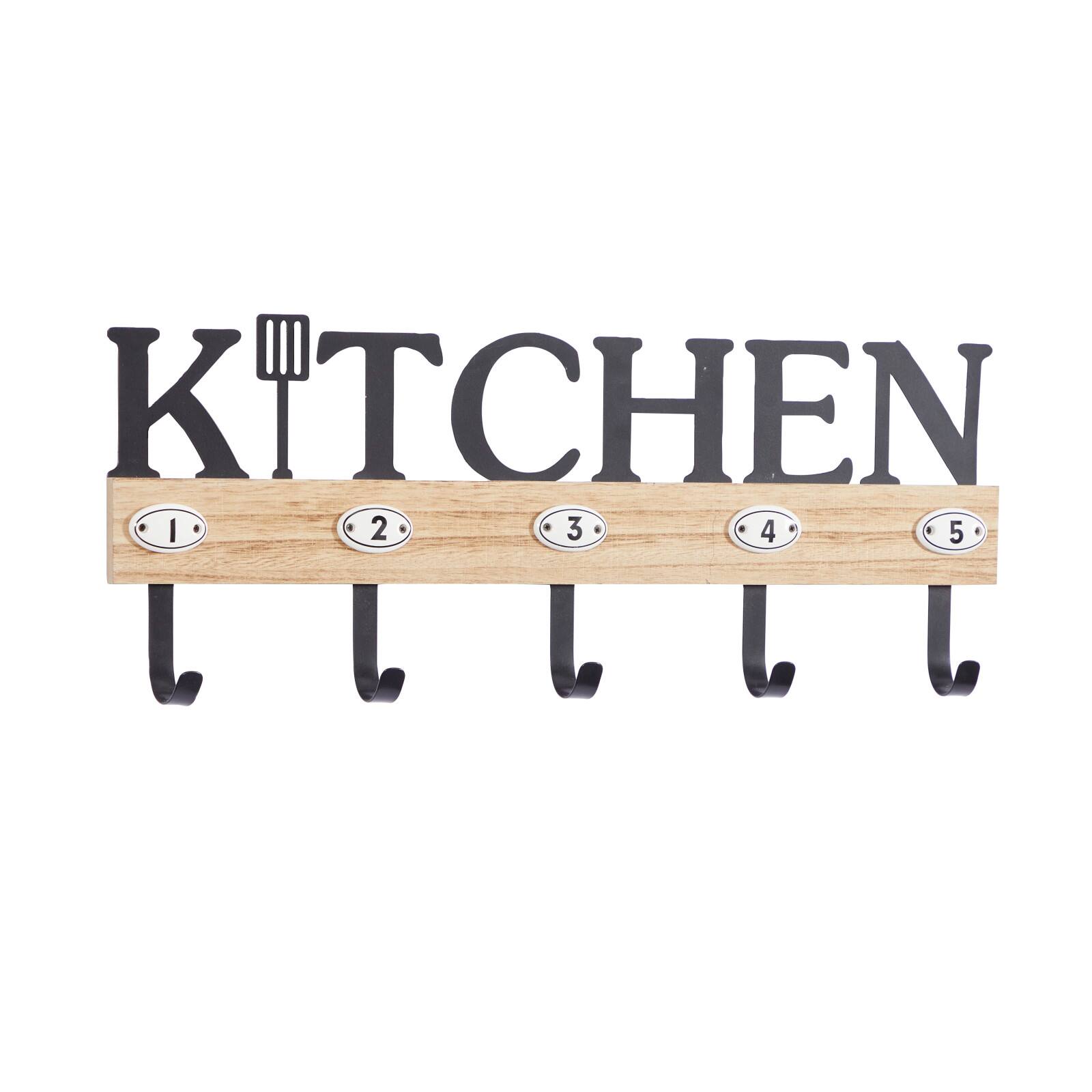 Brown Porcelain Farmhouse Wall Hook, 9&#x22; x 24&#x22; x 2&#x22;