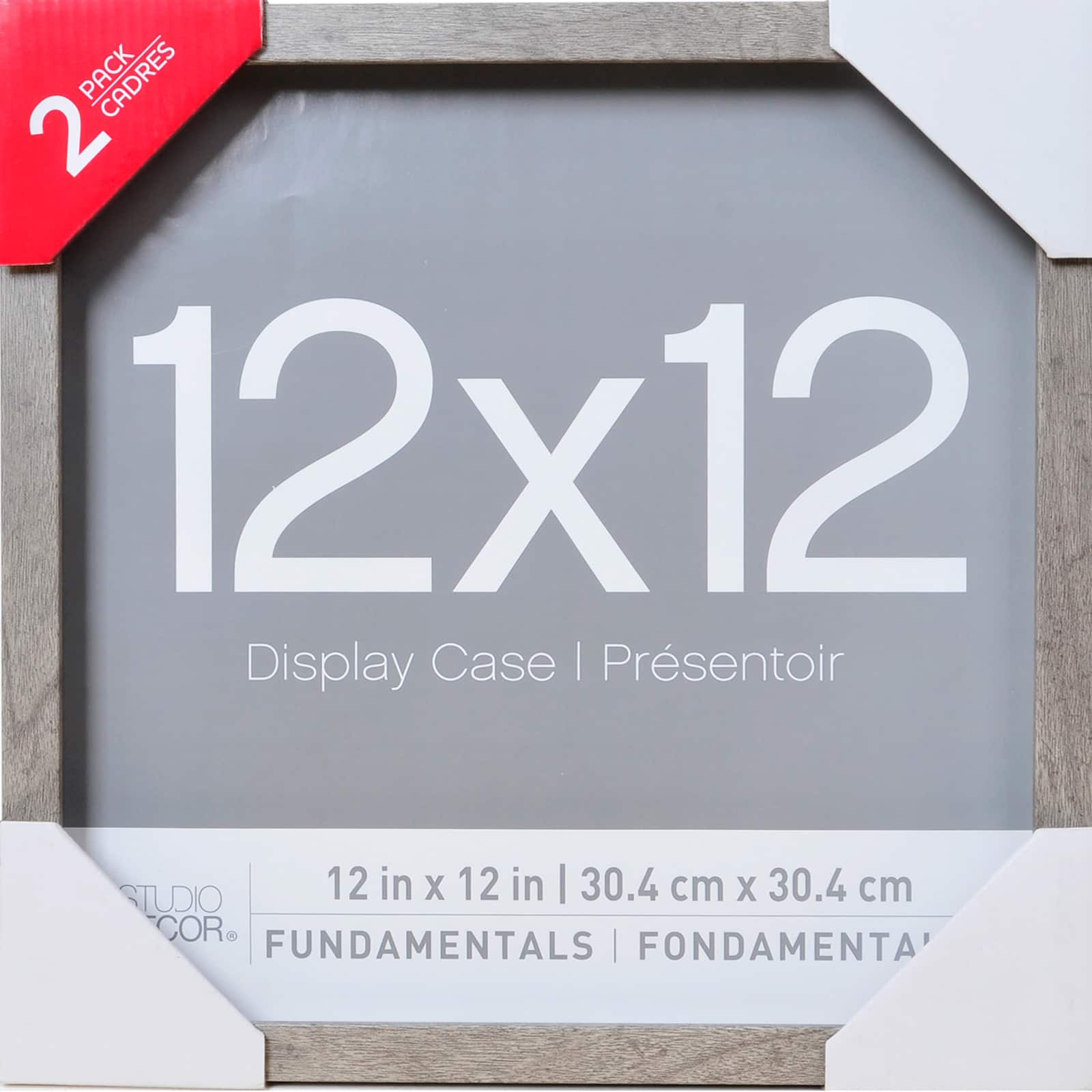 9 Packs: 2 ct. (18 total) Gray Fundamentals 12&#x22; x 12&#x22; Shadow Box by Studio D&#xE9;cor&#xAE;