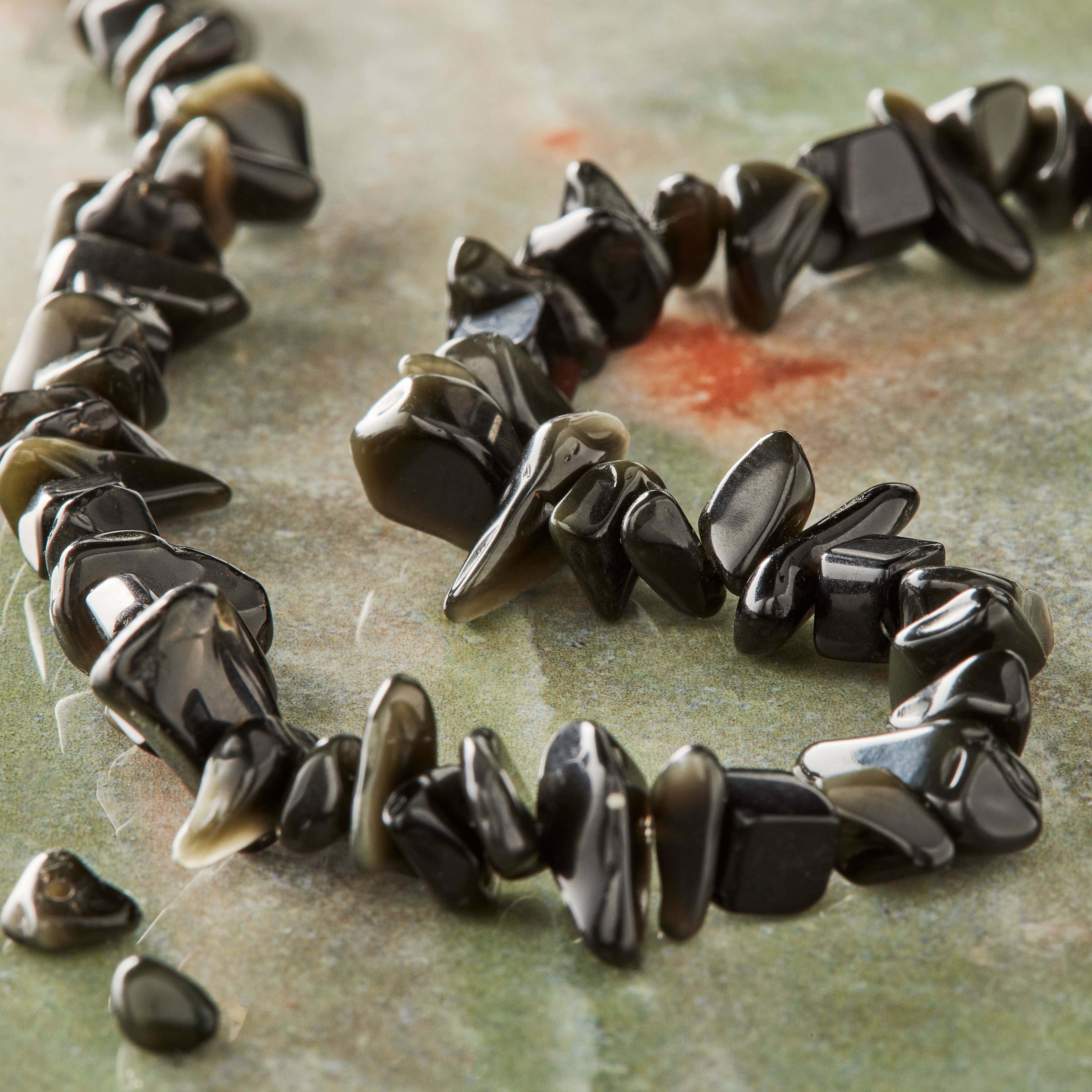 Black Quartz Chip Beads by Bead Landing&#xAE;