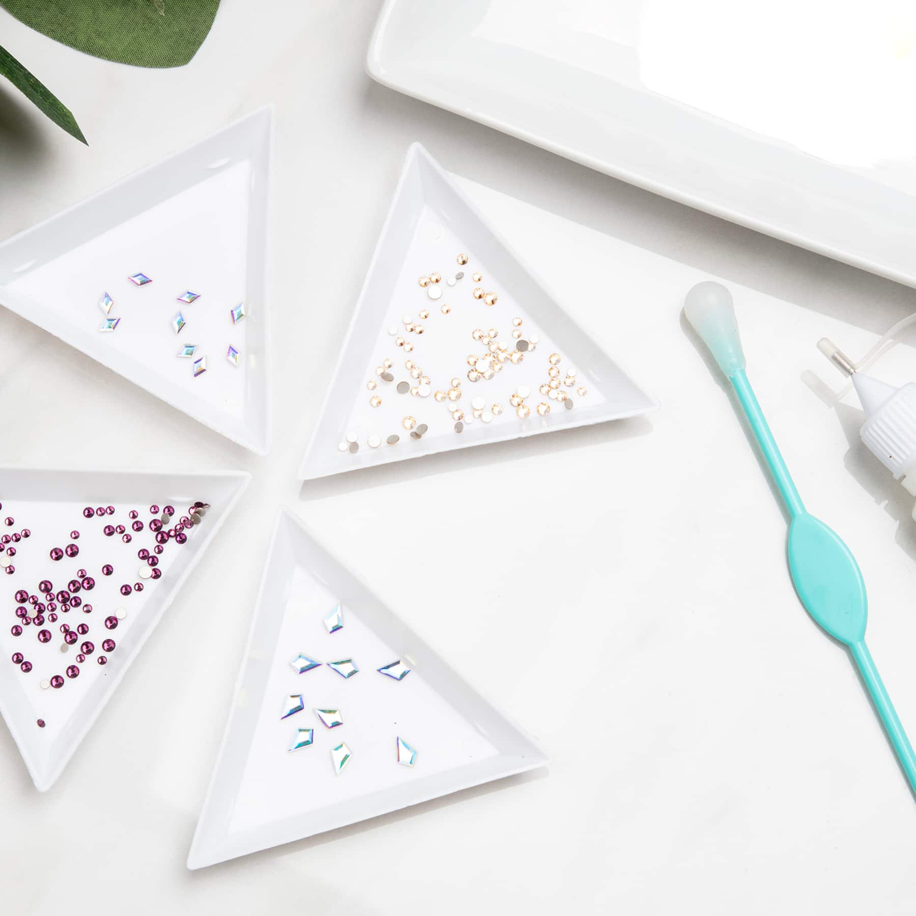 5mm Crystal AB Diamond Glue-On Austrian Crystals by Bead Landing™, 10ct.