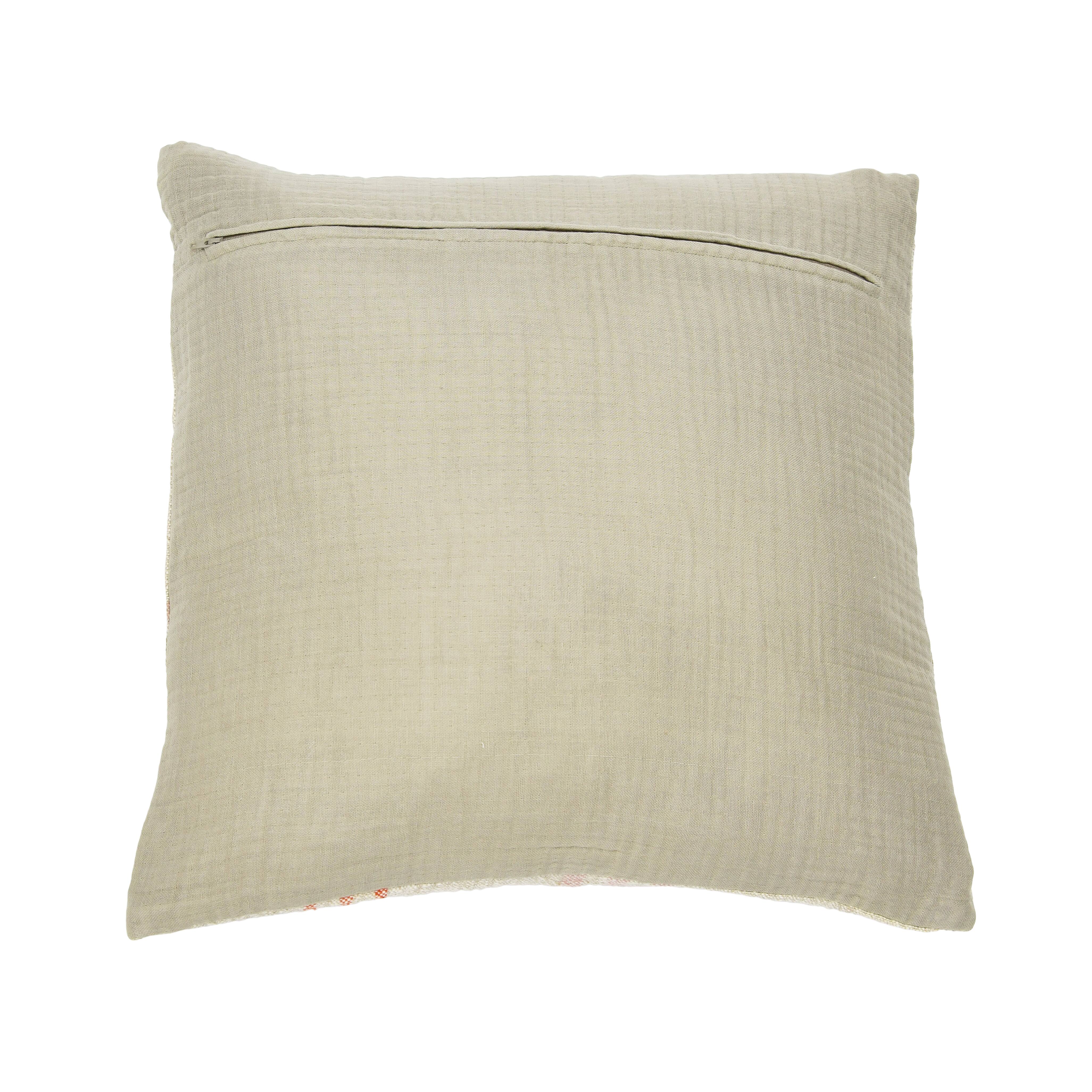 Hello Honey® 20" Woven Cotton & Linen Plaid Pillow
