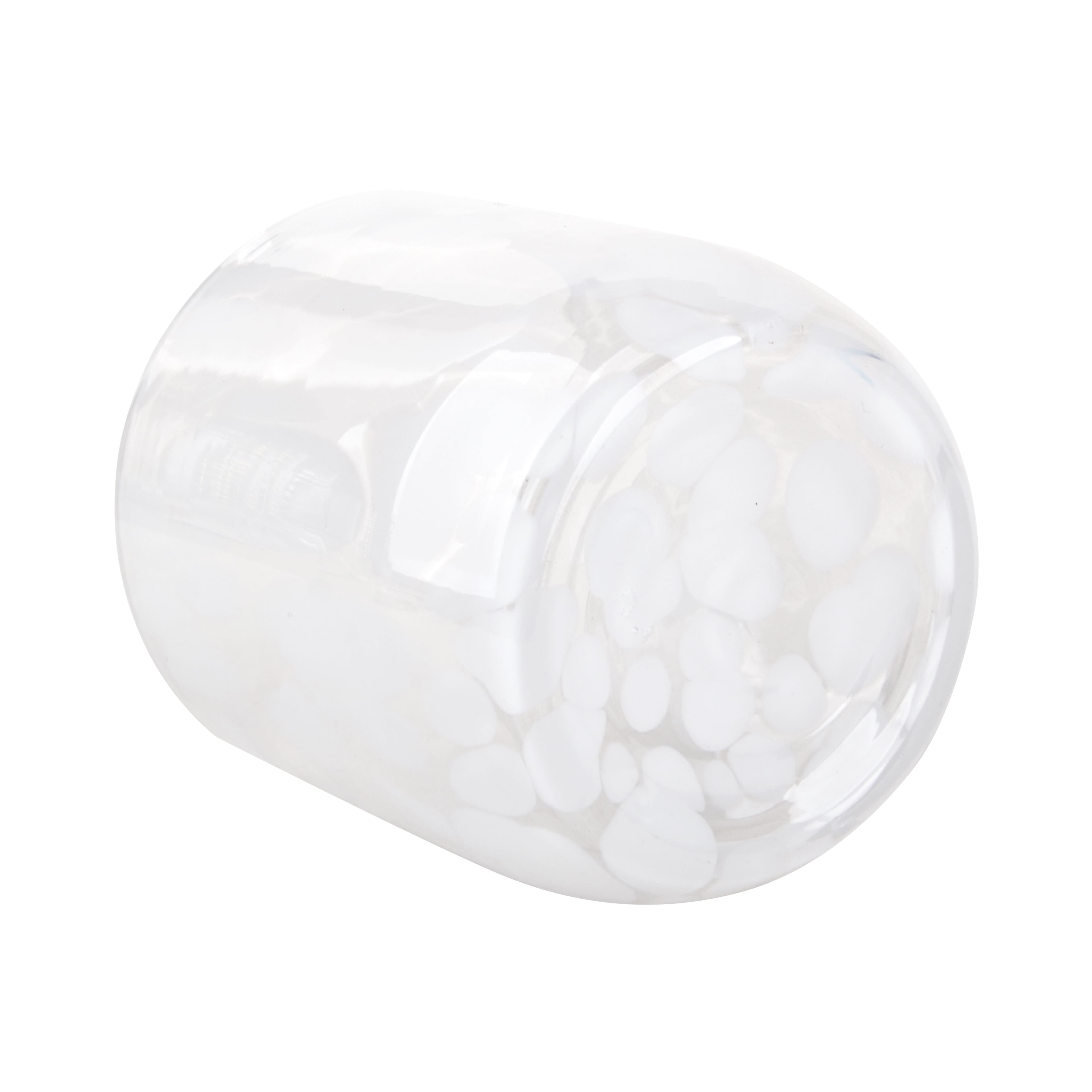 4&#x22; White Patterned Glass Container by Ashland&#xAE;