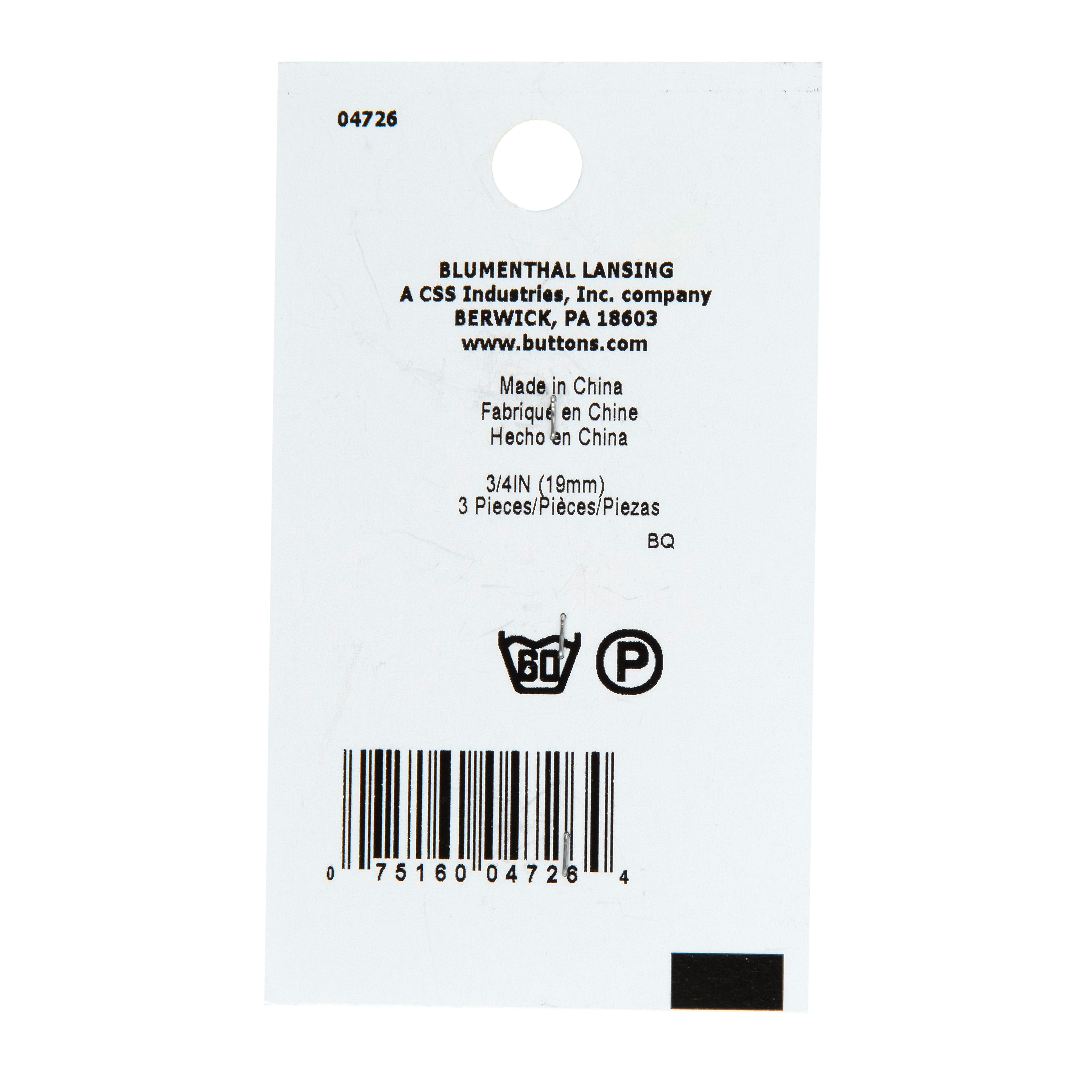 LaMode 3/4&#x22; Translucent 4-Hole Buttons, 3ct.