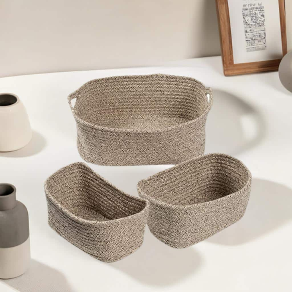 Honey Can Do Champagne Nested Linen Basket Set