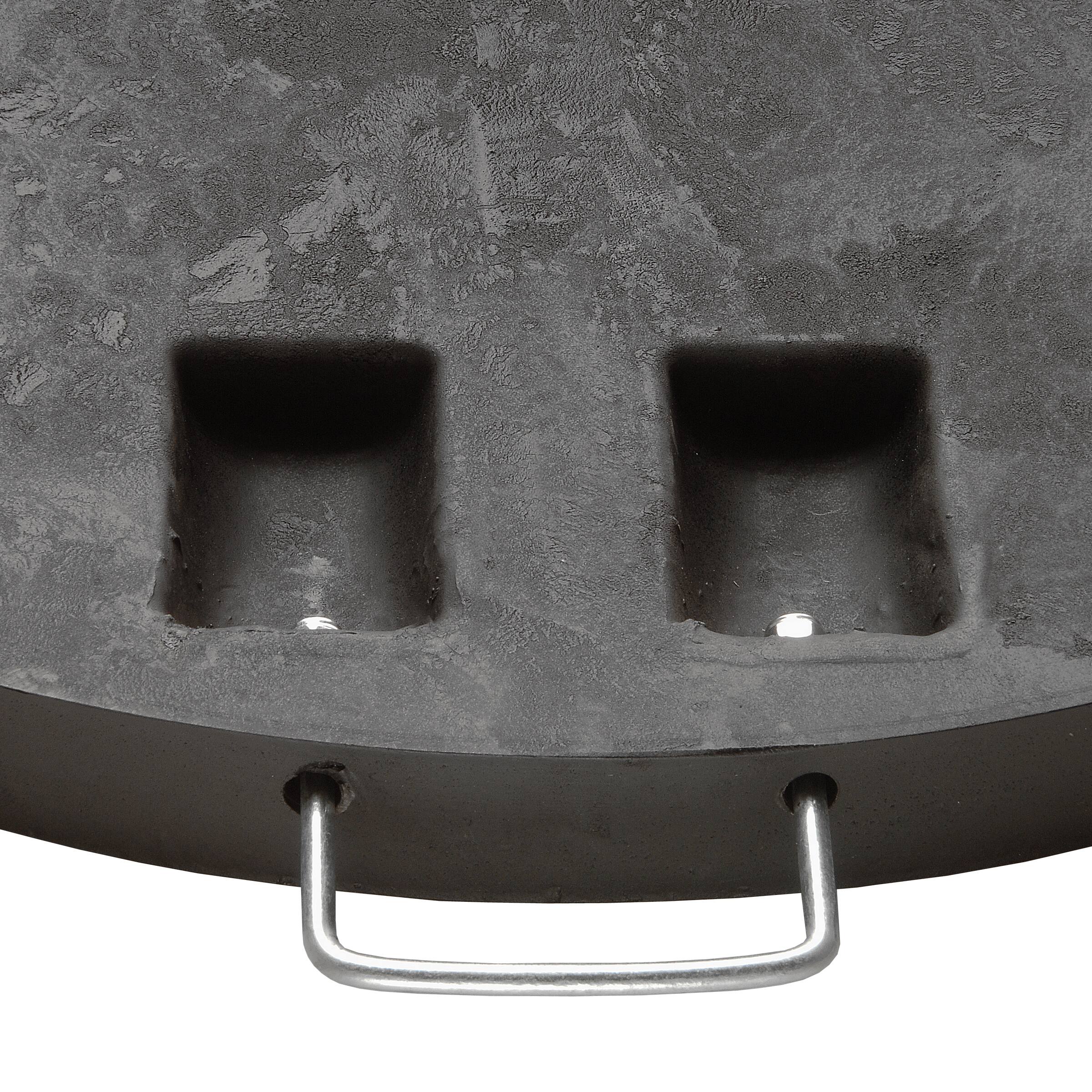 25" Black Metal Pie Shaped Umbrella Base