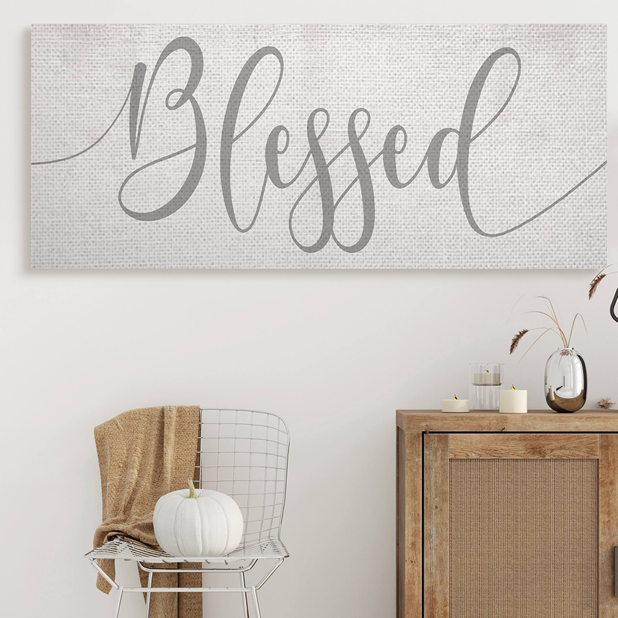 Stupell Industries Blessed Canvas Wall Art