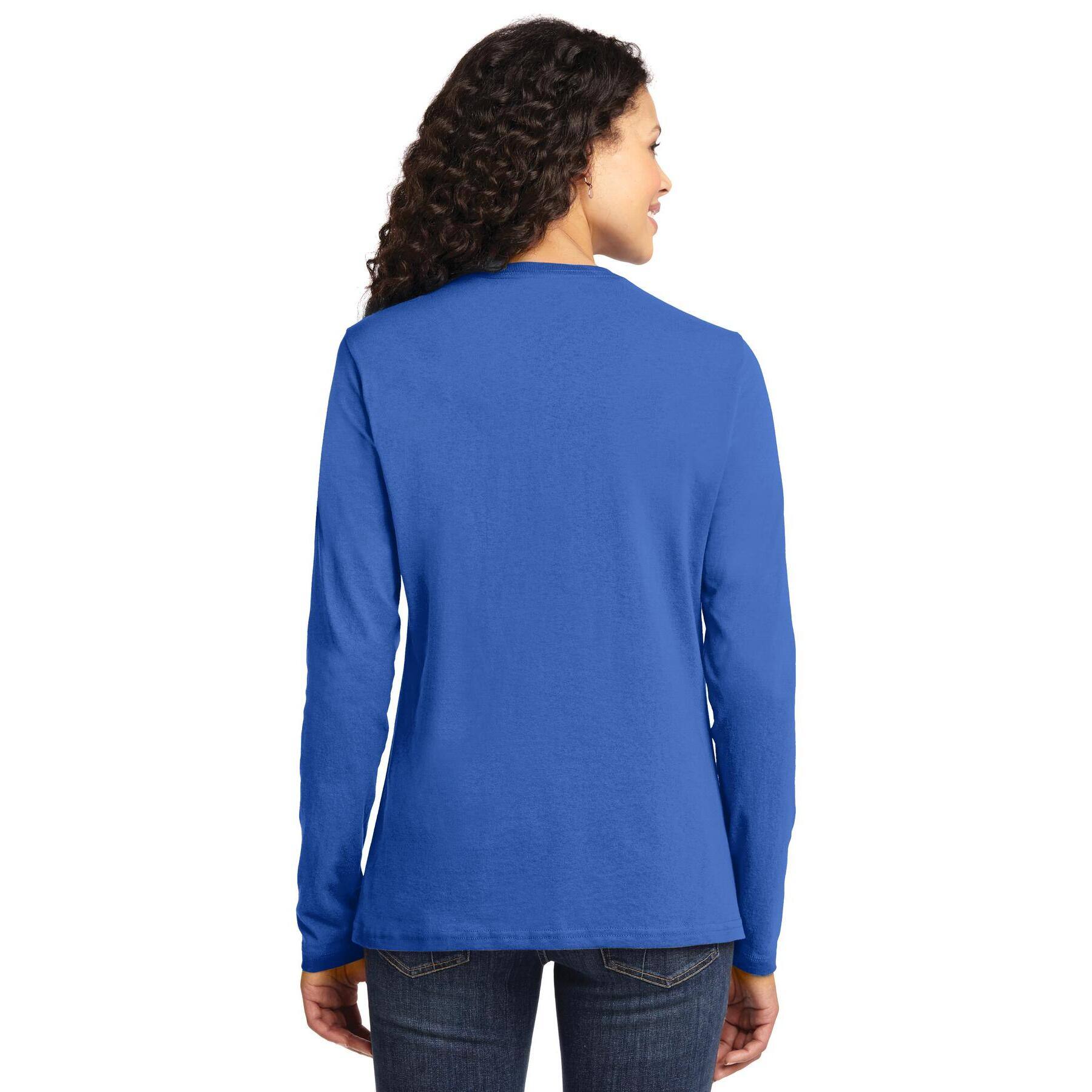 Port & Company® Core Cotton Colors Long Sleeve Ladies T-Shirt