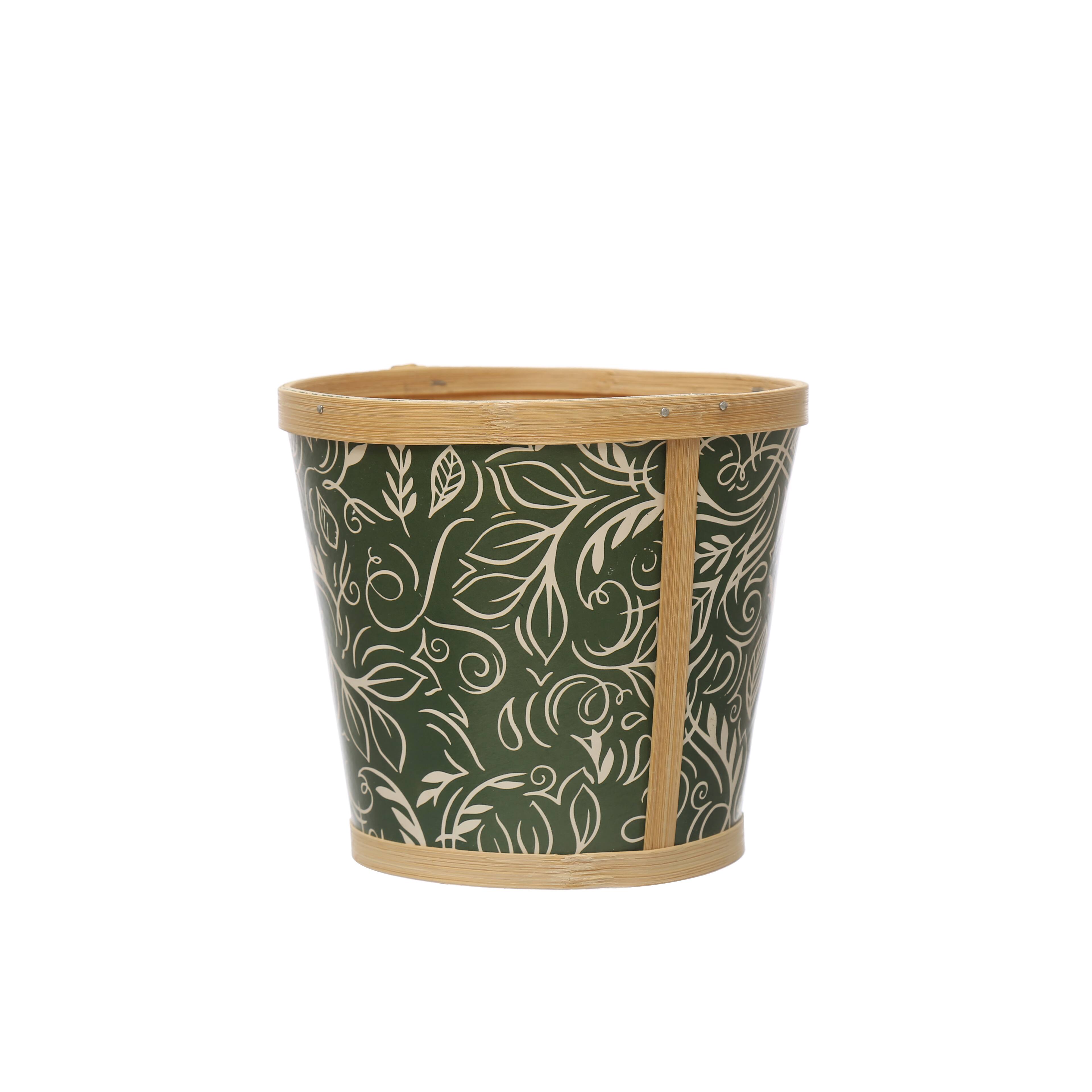 6" Green Bamboo Print Pot by Ashland®