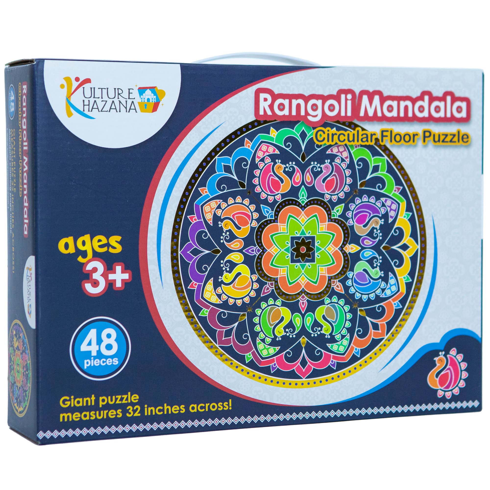 Kulture Khazana Rangoli Mandala 48 Piece Floor Puzzle