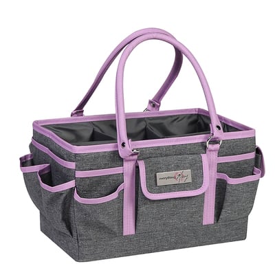 Everything Mary Purple Heather Deluxe Store & Tote Craft Organizer ...