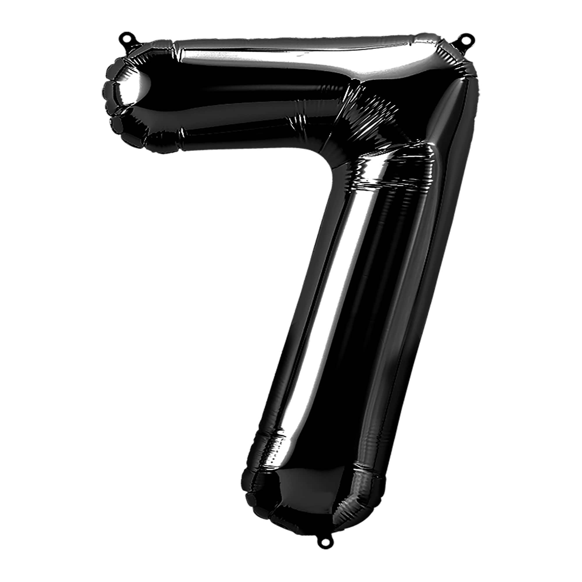 34&#x22; Black Number Foil Balloon