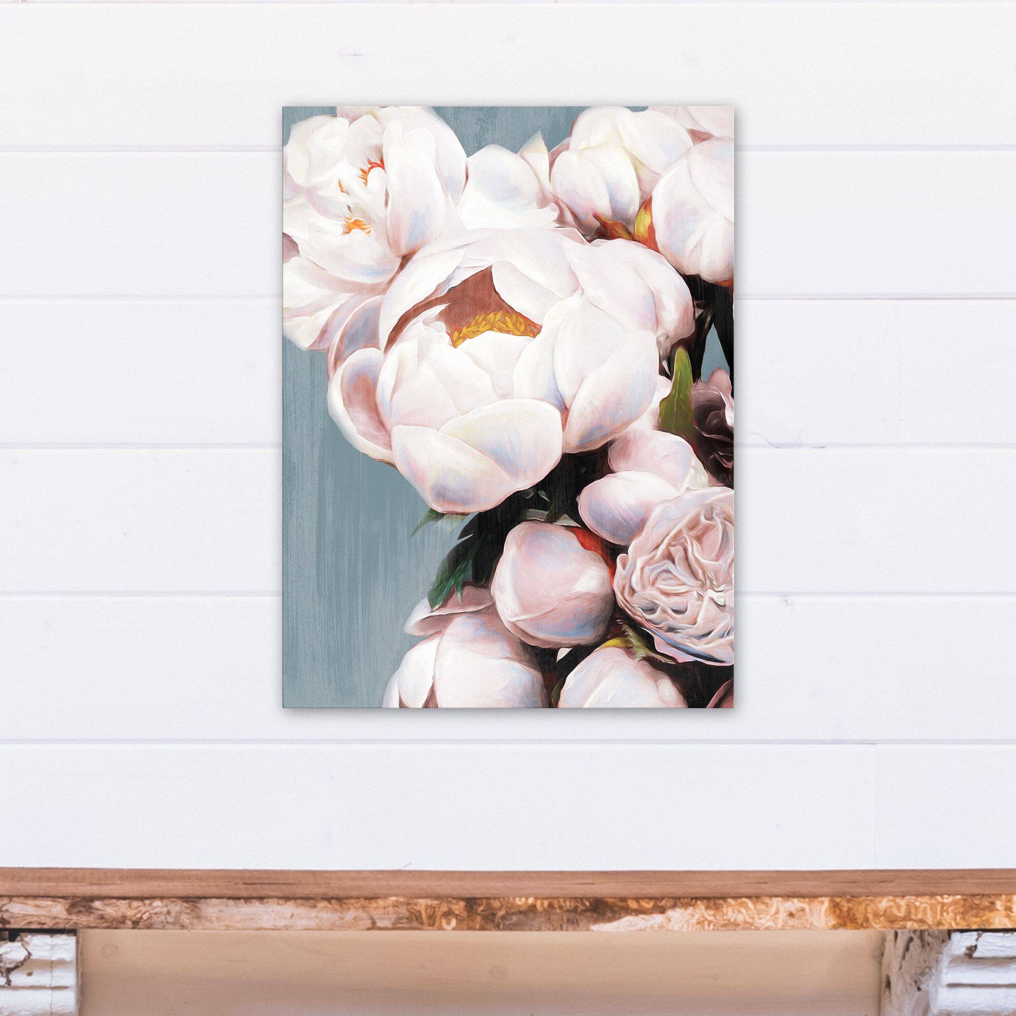 Light Pink Peonies 18" x 24" Canvas Wall Art