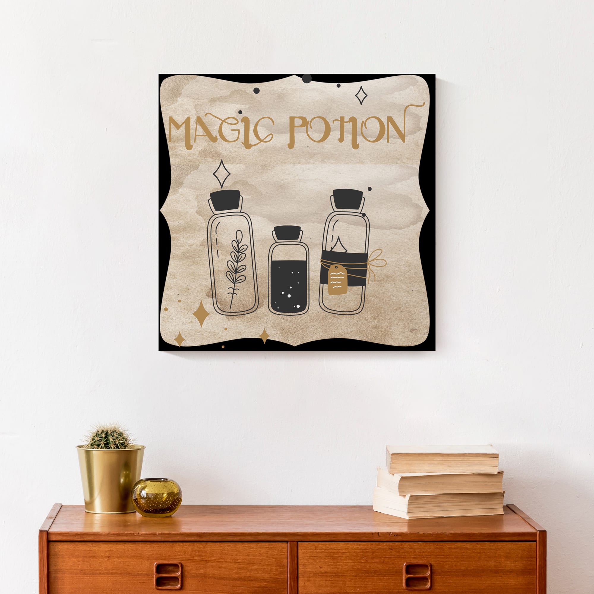 Magic Potion Bottles 3 16" x 16" Canvas Wall Art