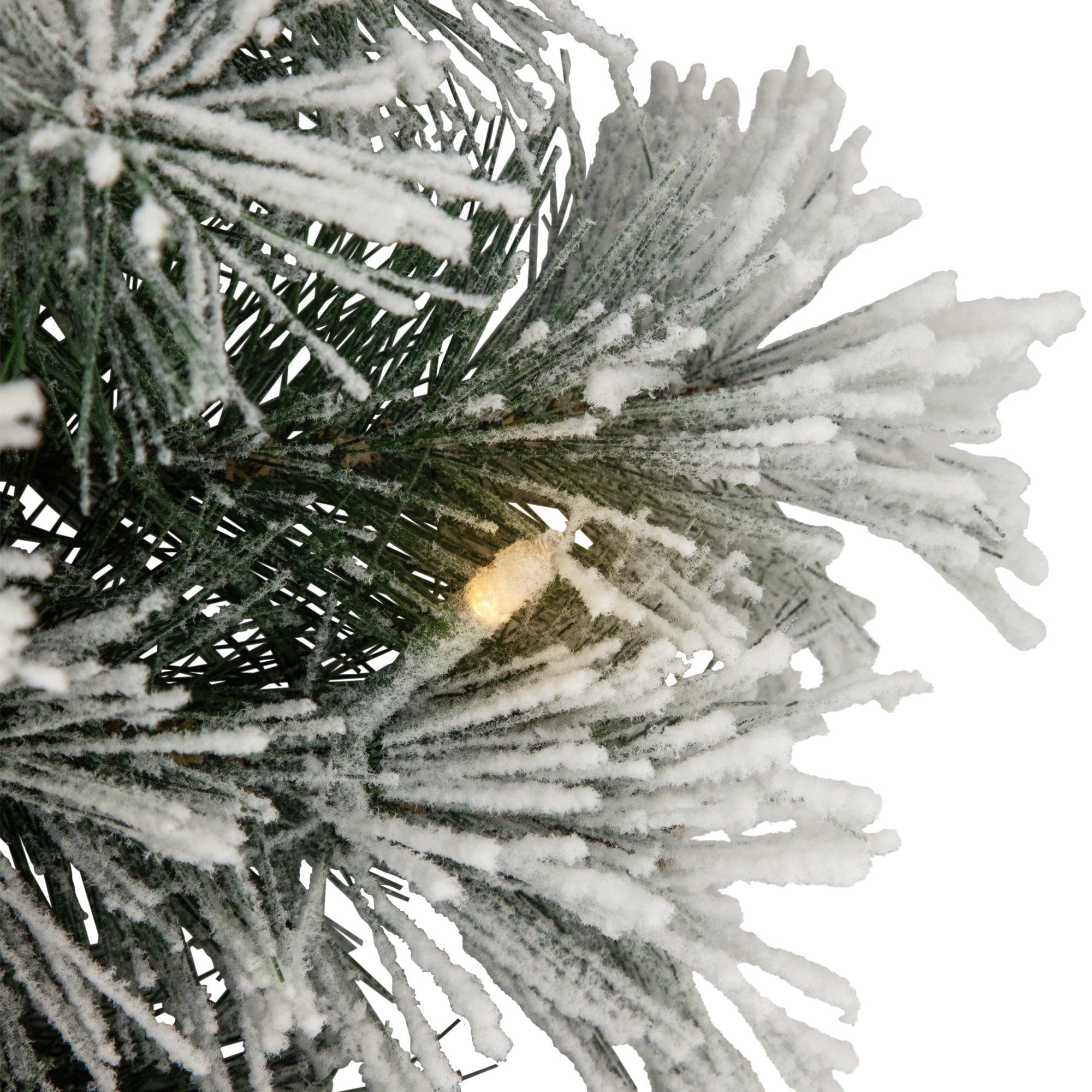 9ft. Pre-Lit Snowy Bristle Pine Artificial Christmas Garland
