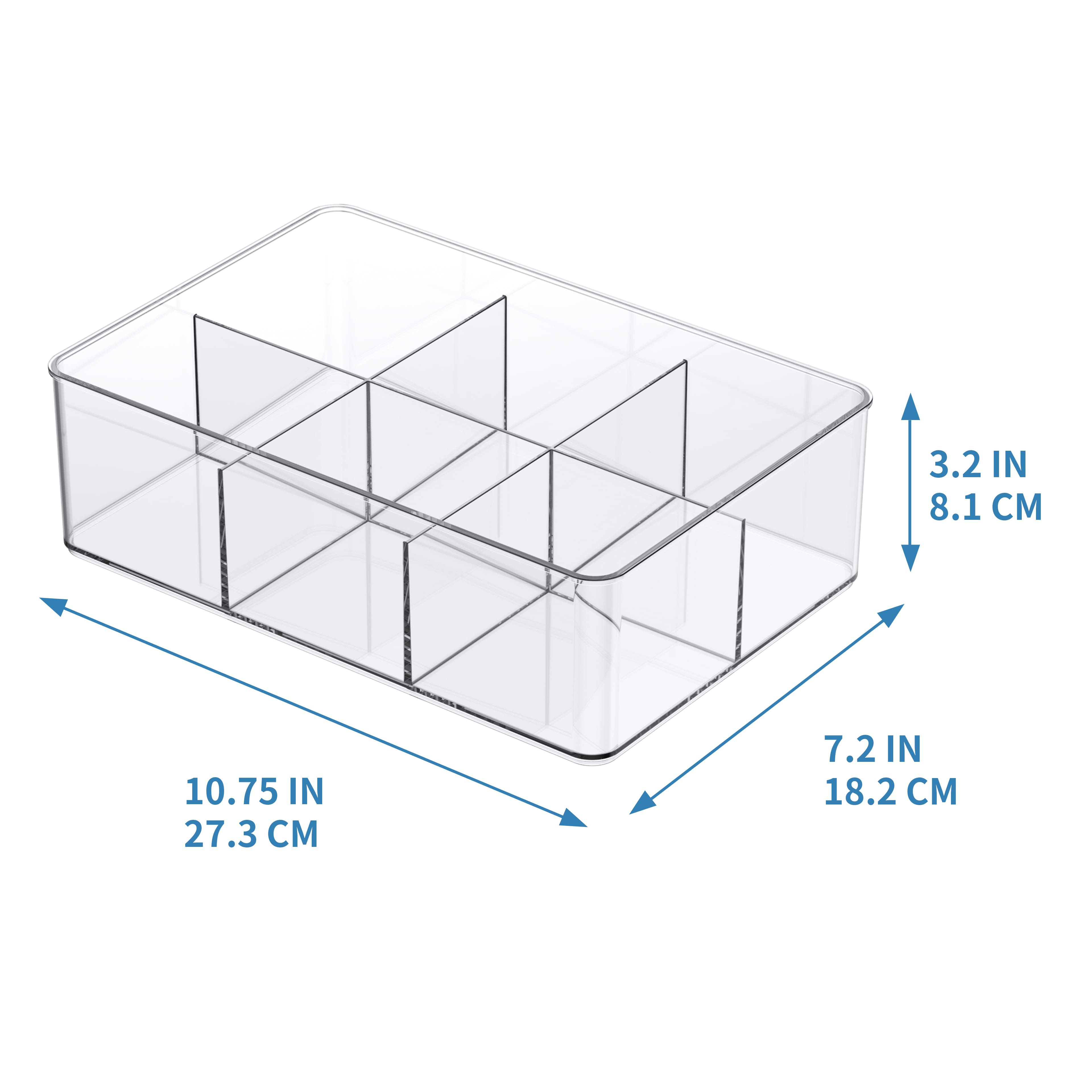 12 Pack: 6-Slot Storage Organizer Bin by Simply Tidy™
