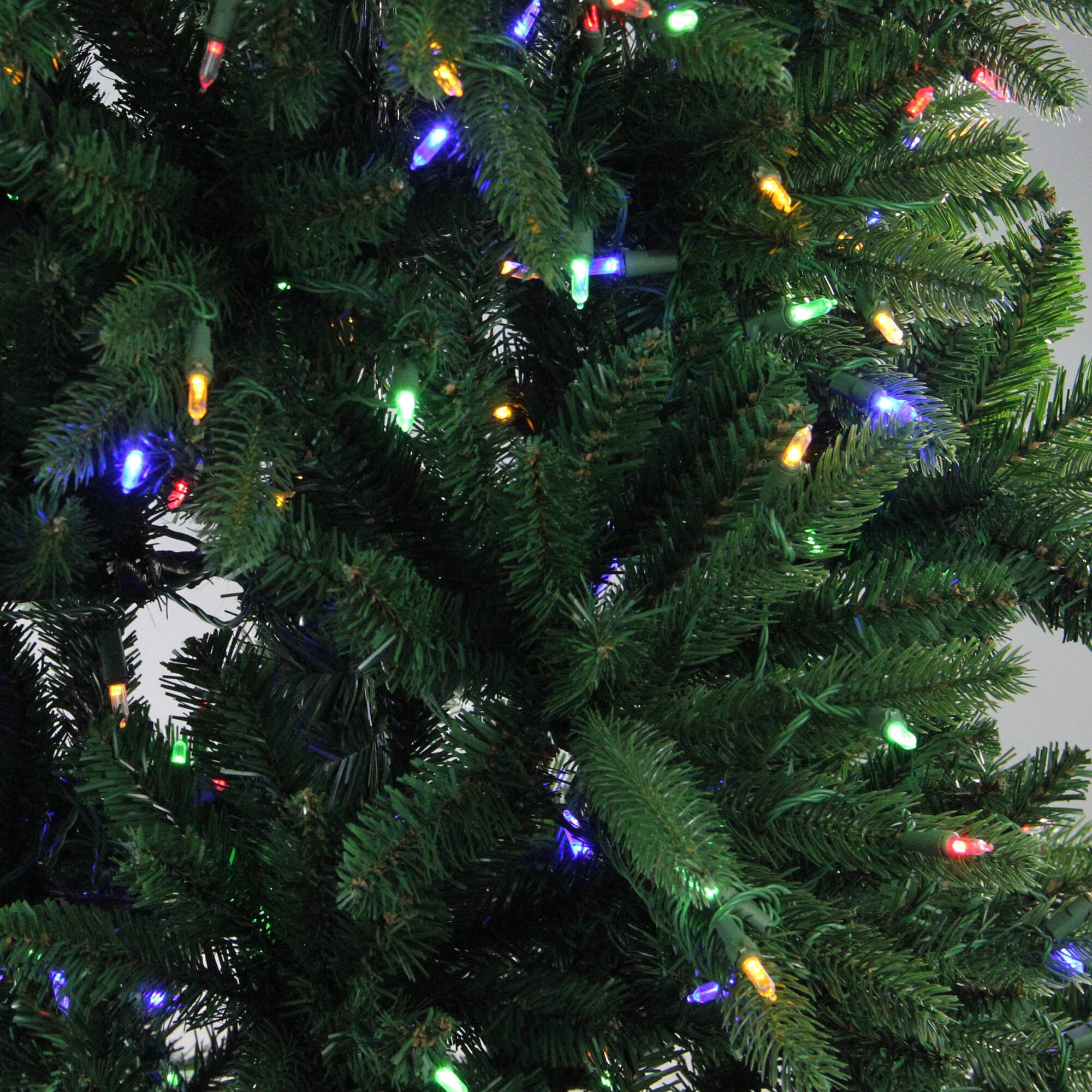 9ft. Pre-Lit Medium Noble Fir Artificial Christmas Tree, Multicolor LED Lights with Instant Connect Technology
