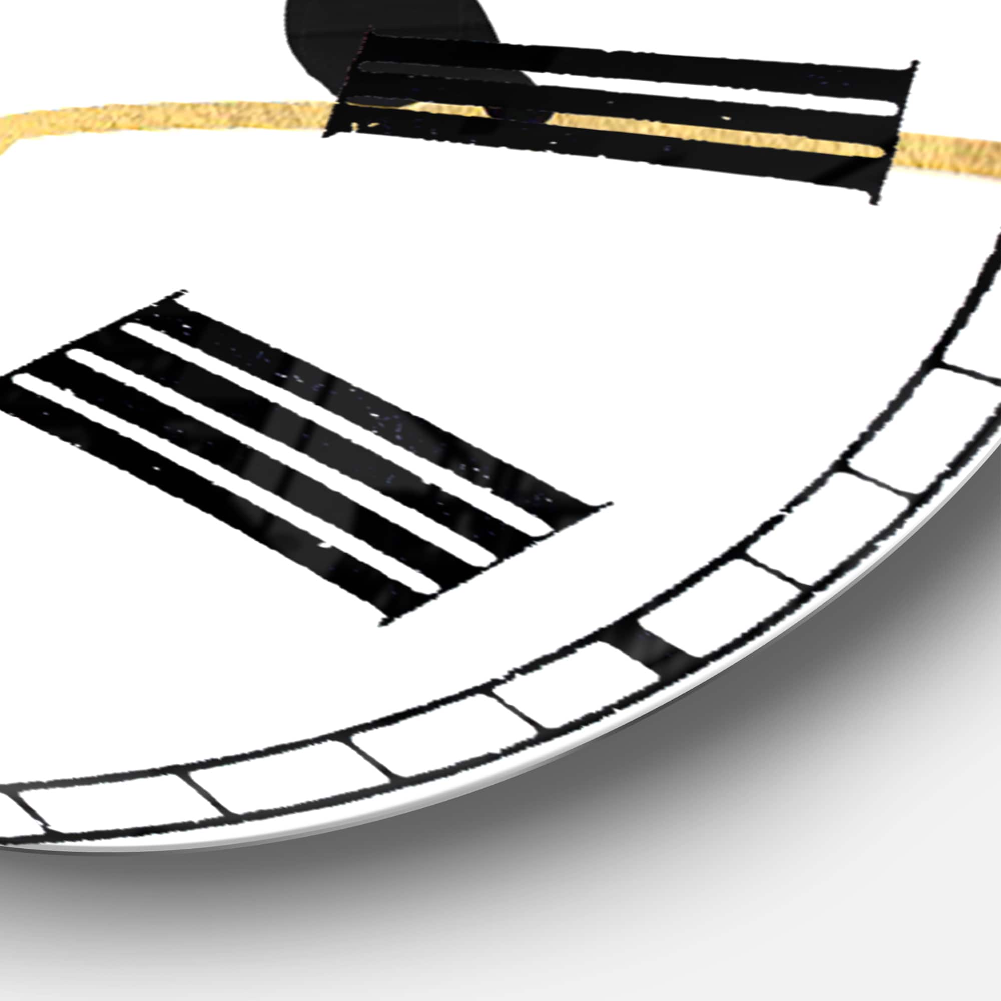 Designart 'Family Of Birds On Gold Words Ii Traditional Wall Clock