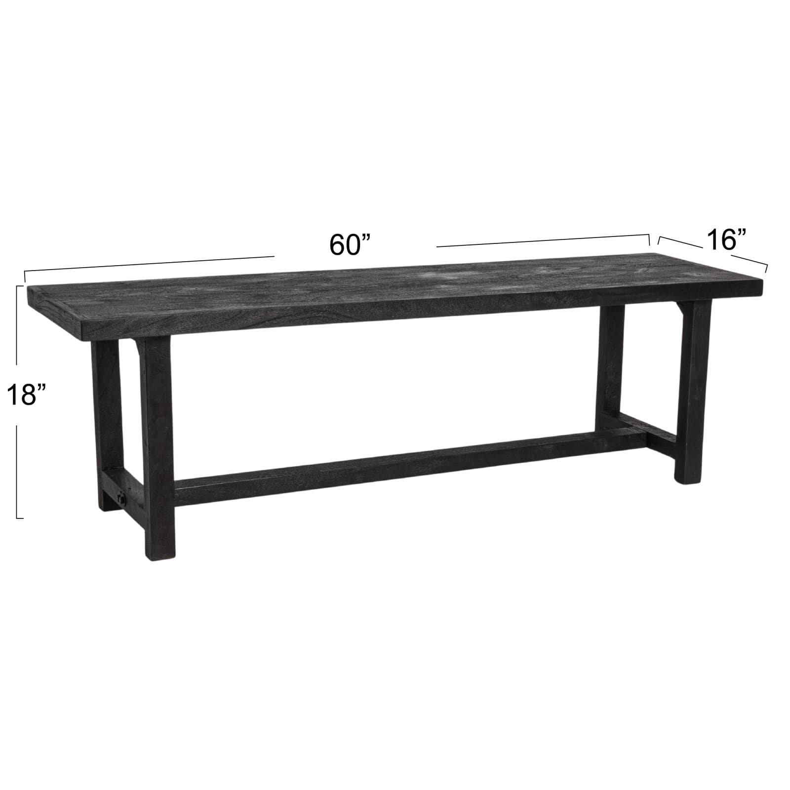 Hello Honey&#xAE; Elegant Acacia Trestle Bench