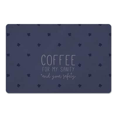 Coffee For My Sanity Floor Mat, 18" x 27" By Designs Direct in Blue | Michaels&reg;