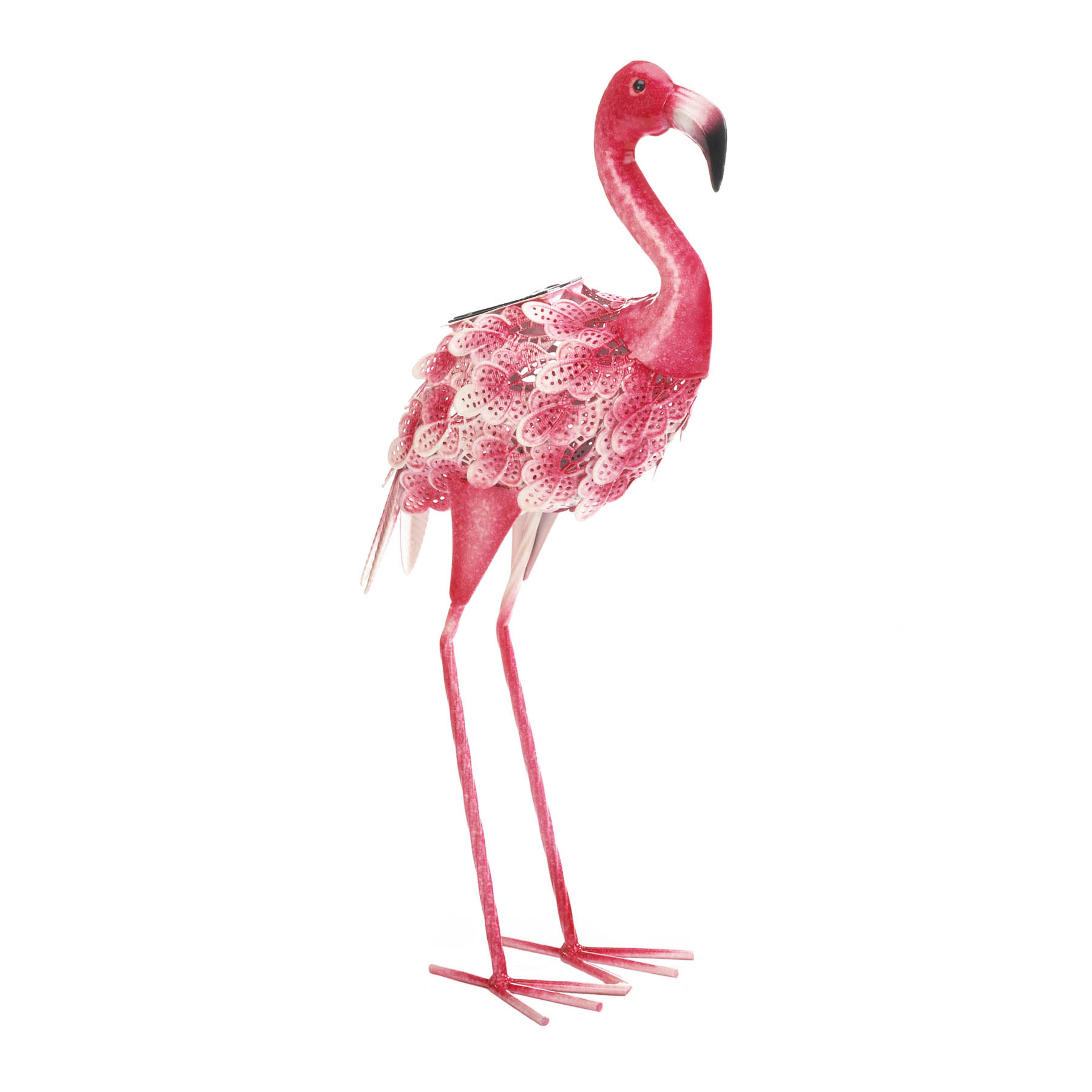 20.25&#x22; Pretty Flamingo with Solar Light