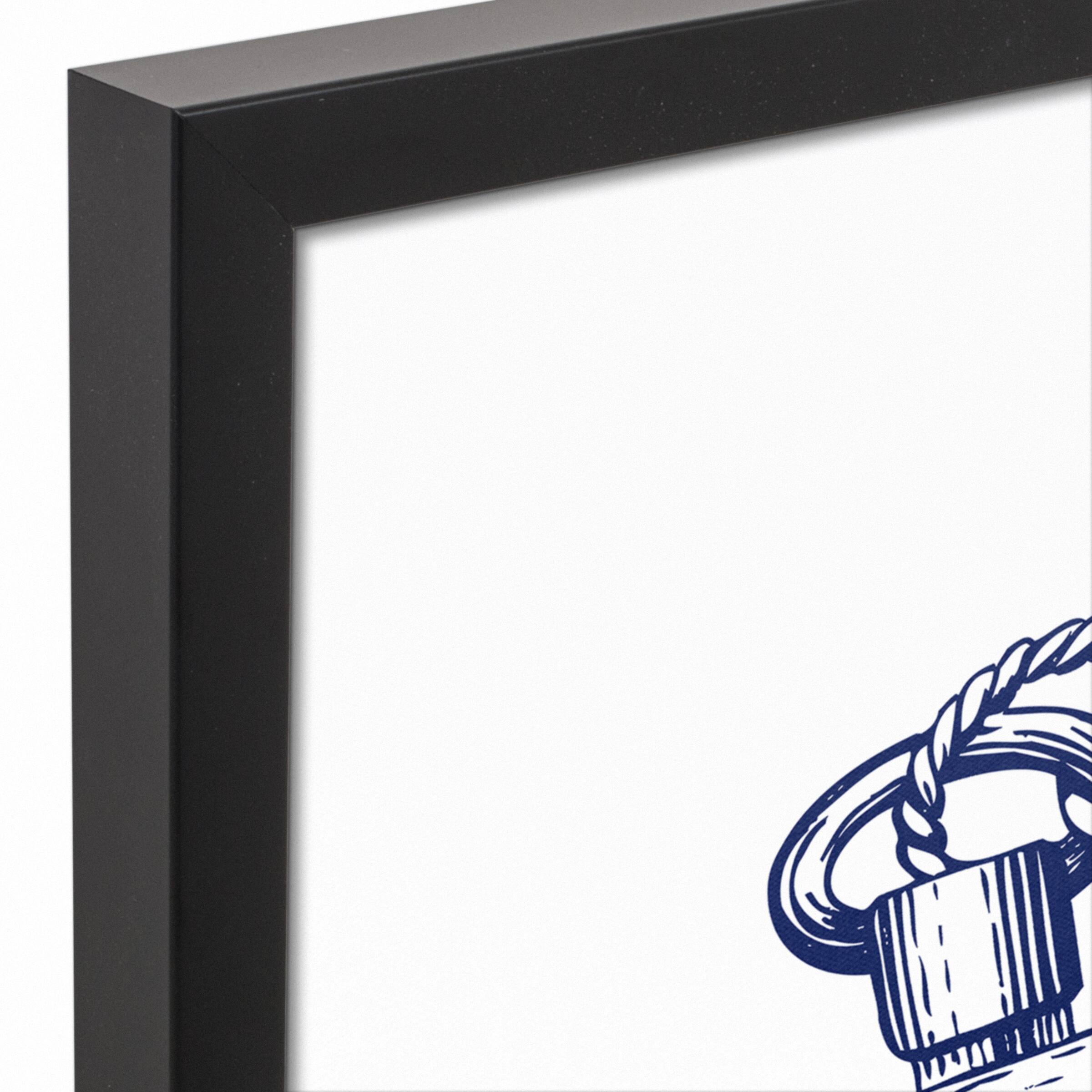 Home is Where You Anchor Nautical Black Framed Canvas